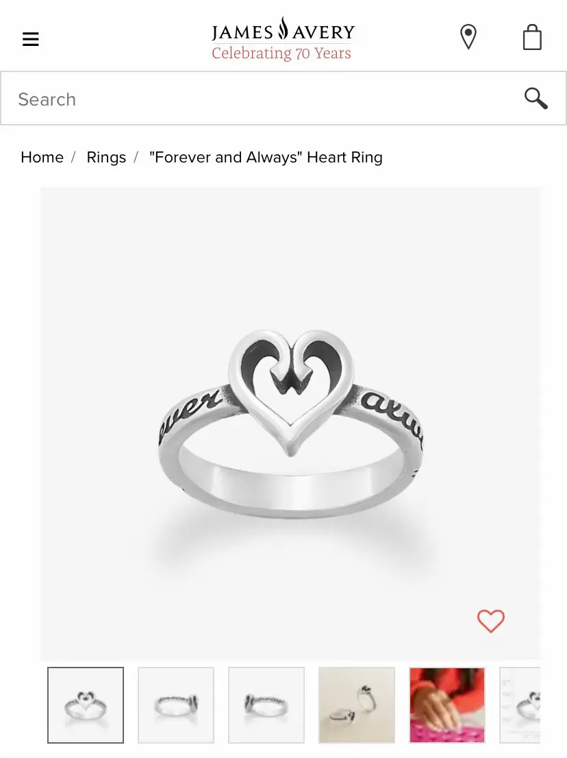 James avery forever deals and always ring