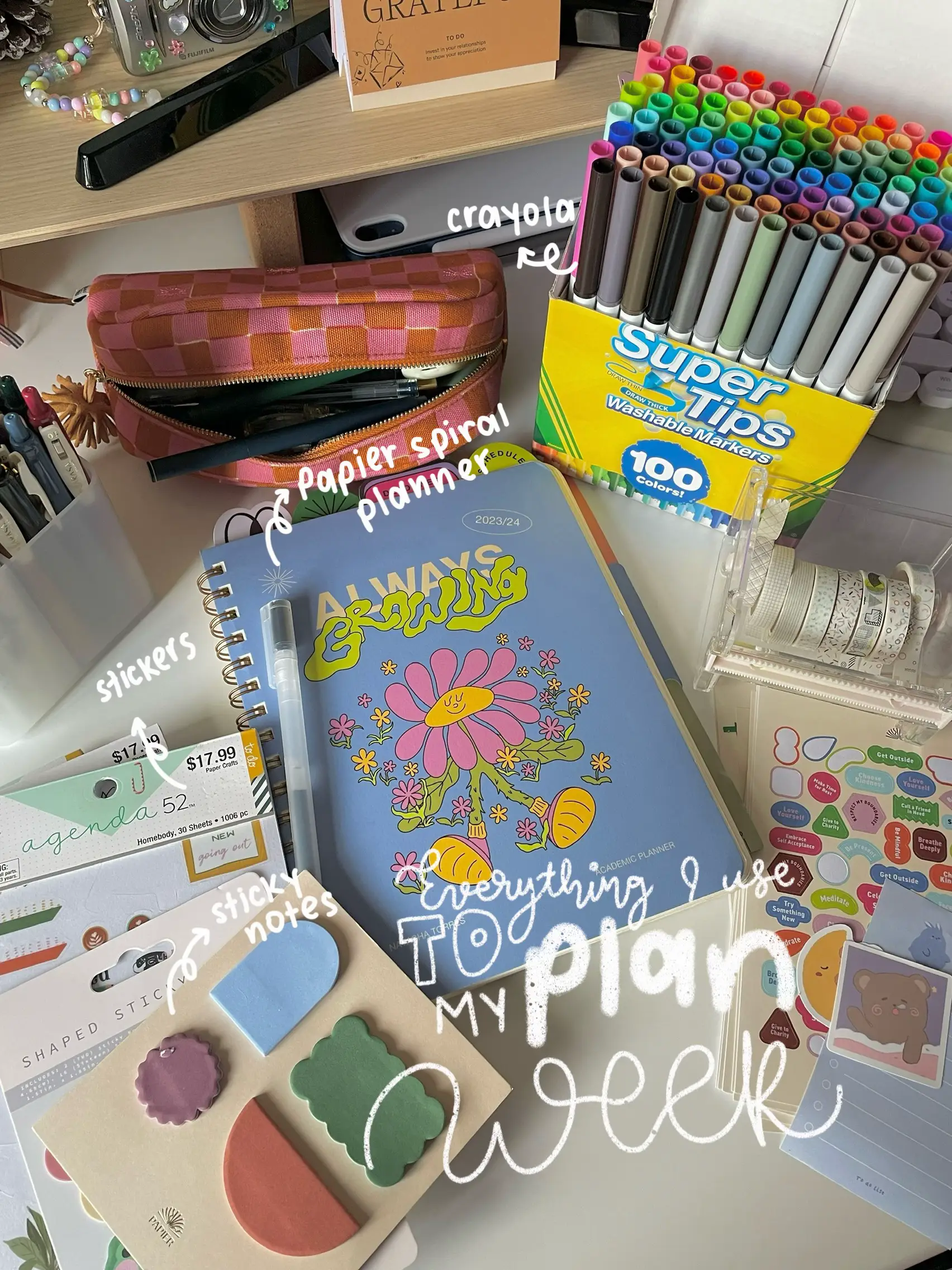 I organized and logged all 100 of my Crayola Super Tips! It's so satisfying  and will be super helpful for choosing a color theme for next month :) :  r/bulletjournal