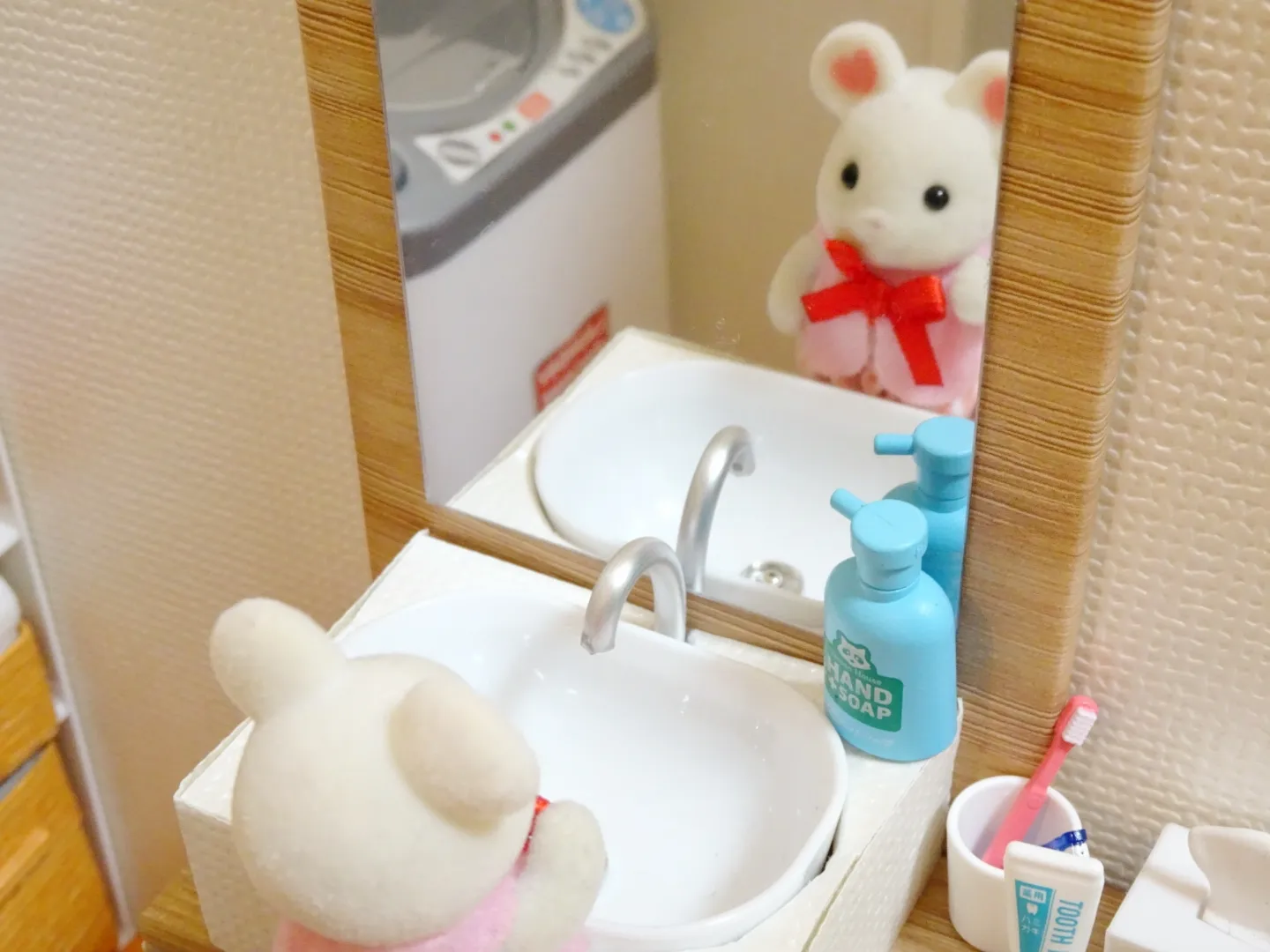 リーメント ぷちサンプル ミニチュア ケースと背景付○洗面所