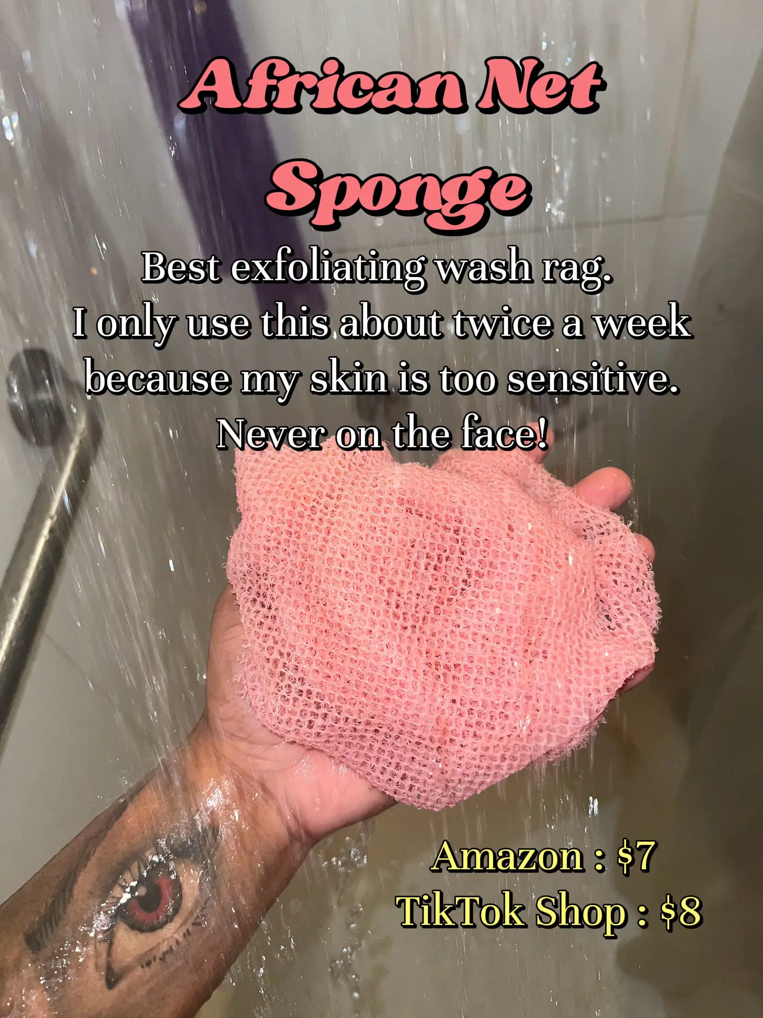 2 Pcs African Net Sponge,African Exfoliating Net,Long Exfoliating Bath  Sponge,African Towel Exfoliating,Nylon Net,African Net Wash  Cloths,Multipurpose