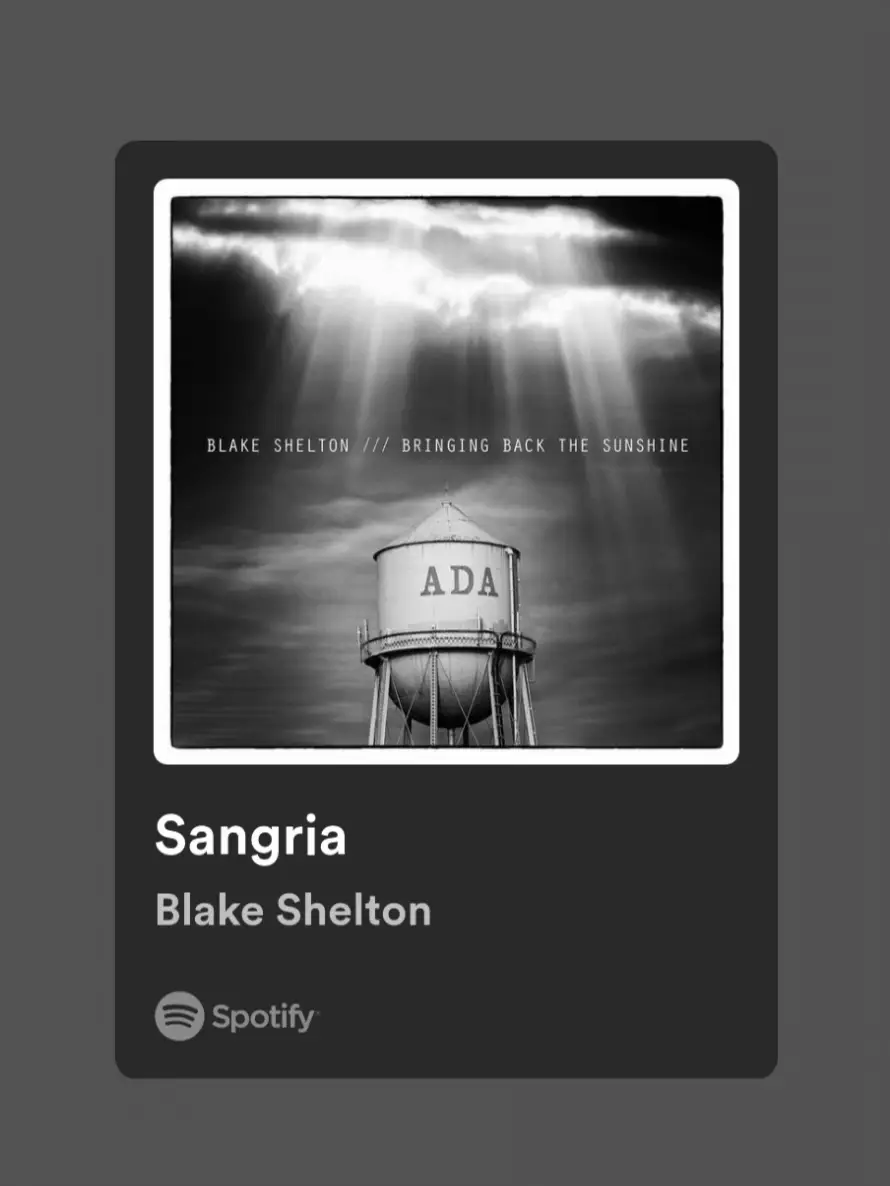  A Spotify ad for a song by Blake Shelton.