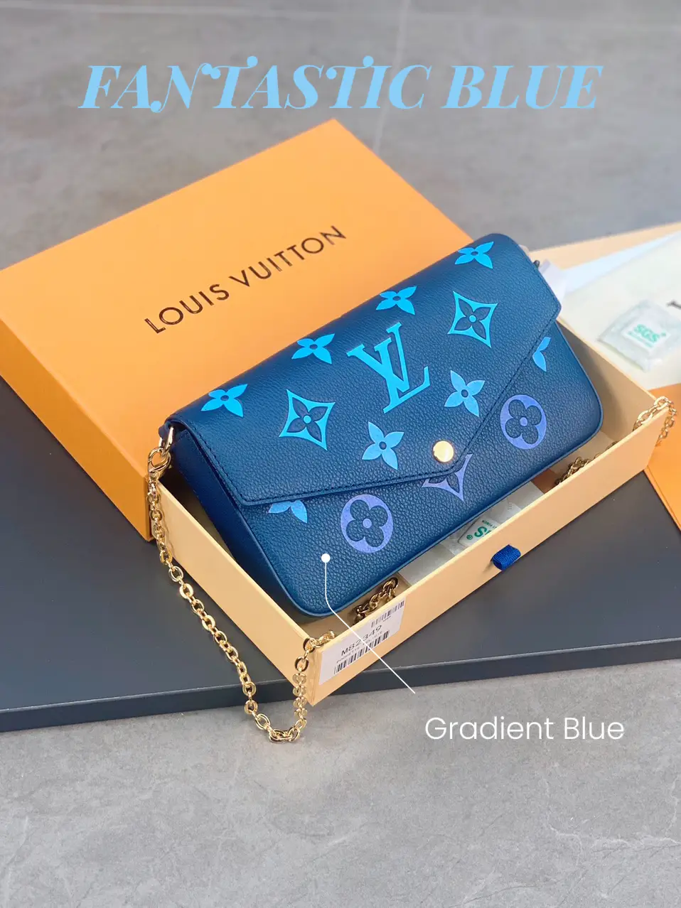 Louis Vuitton, Bags, New Louis Vuitton Flicie Pochette Gradient Blue  M82349