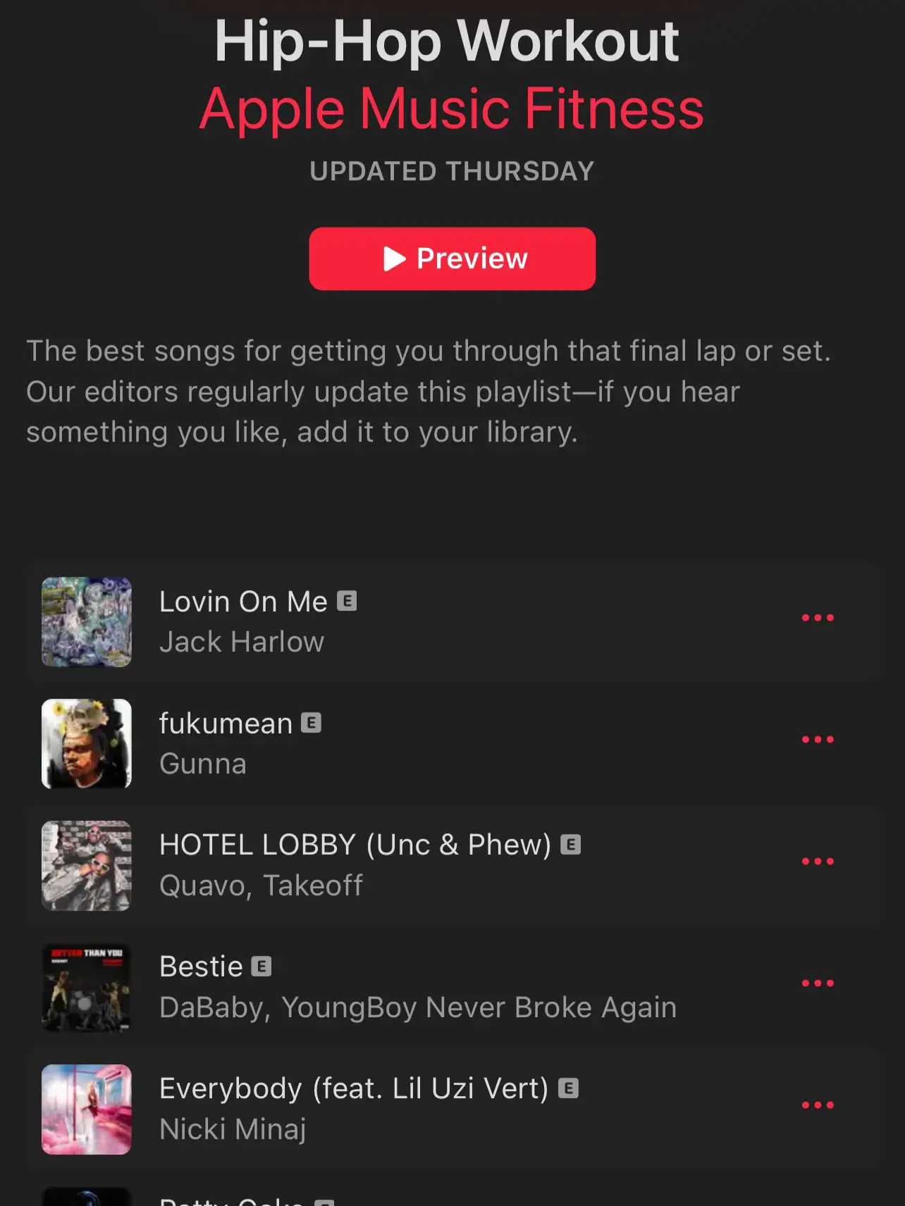 Apple best sale music workout