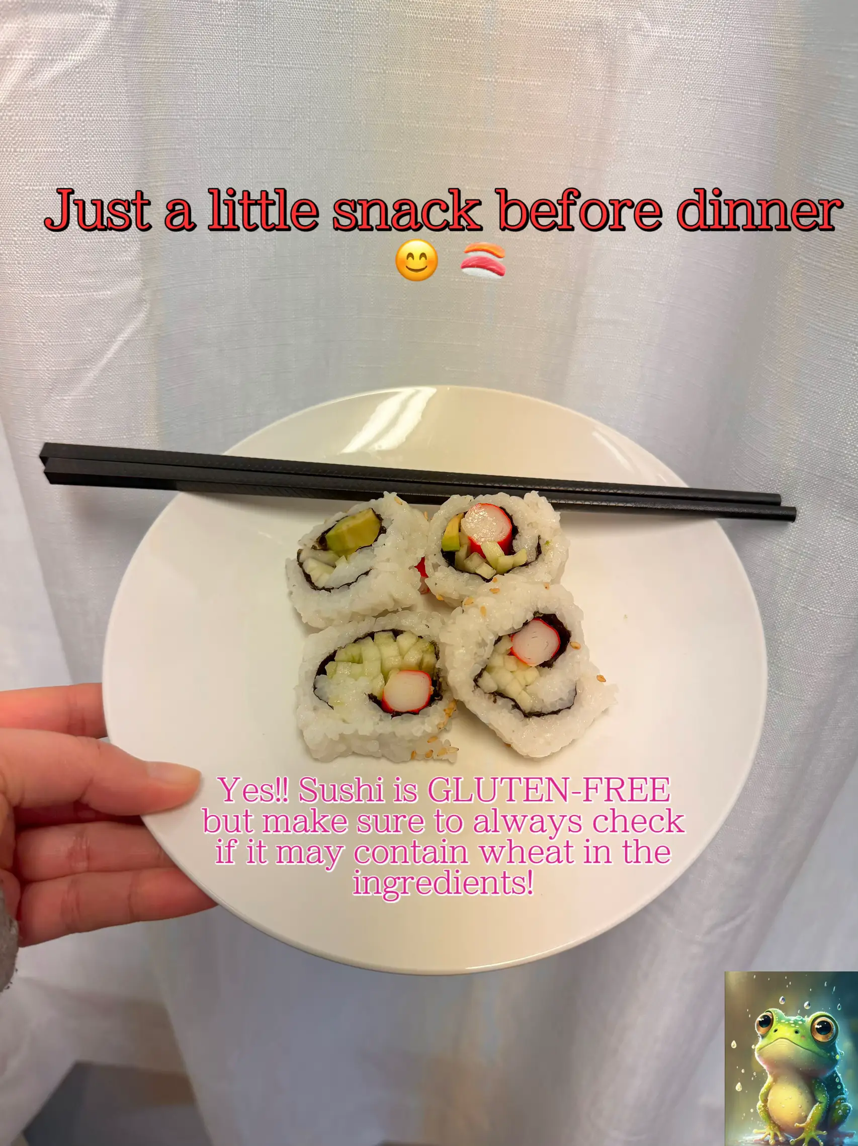 Sushi hack made with healthy, gluten-free, sustainable seaweed snacks