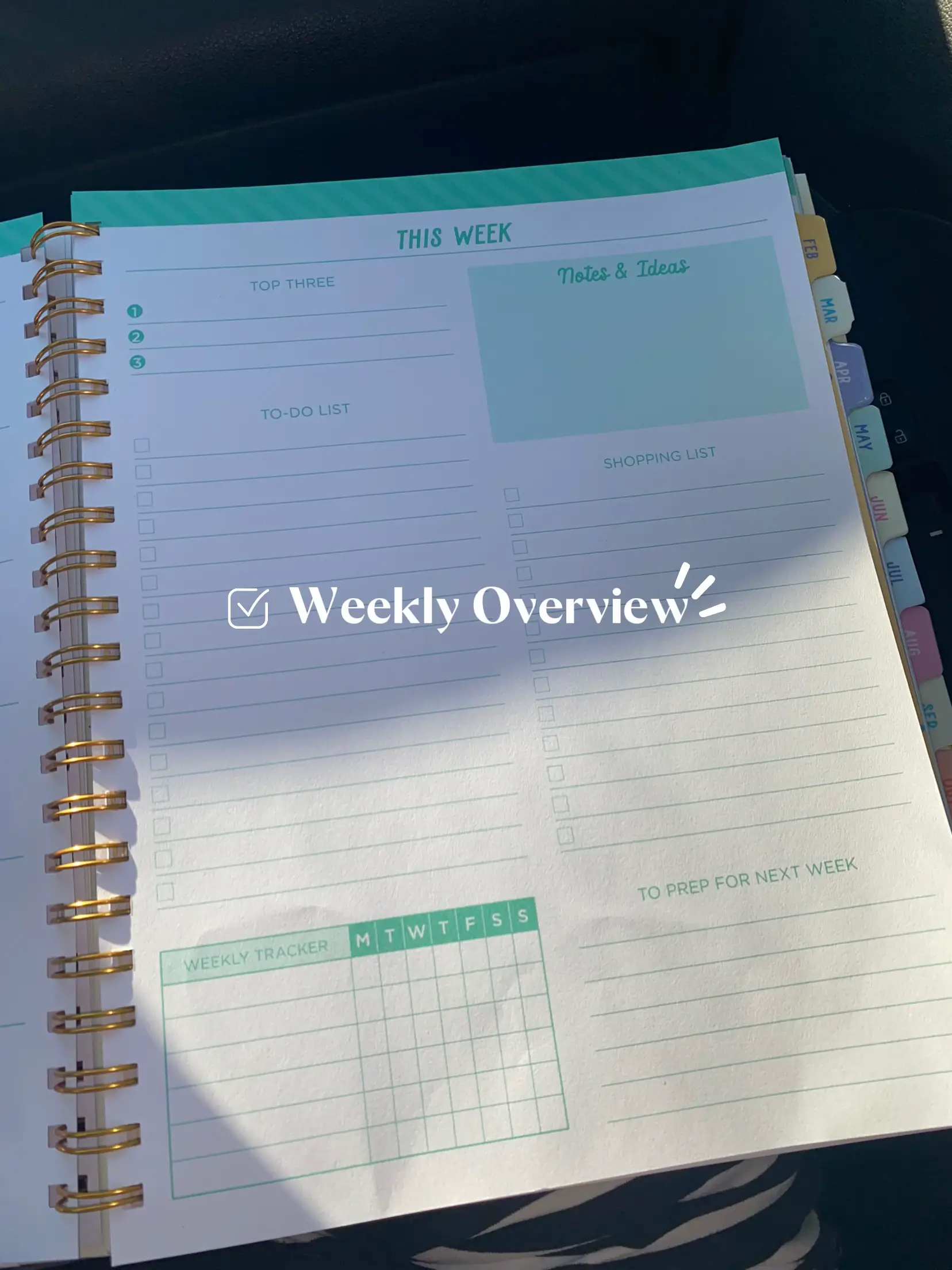 2024 Dated Planner Inserts, Weekly Schedule