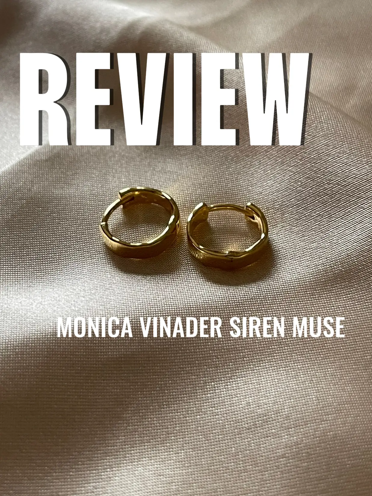 Monica Vinader Power Medium Hoop Earrings, Gold at John Lewis