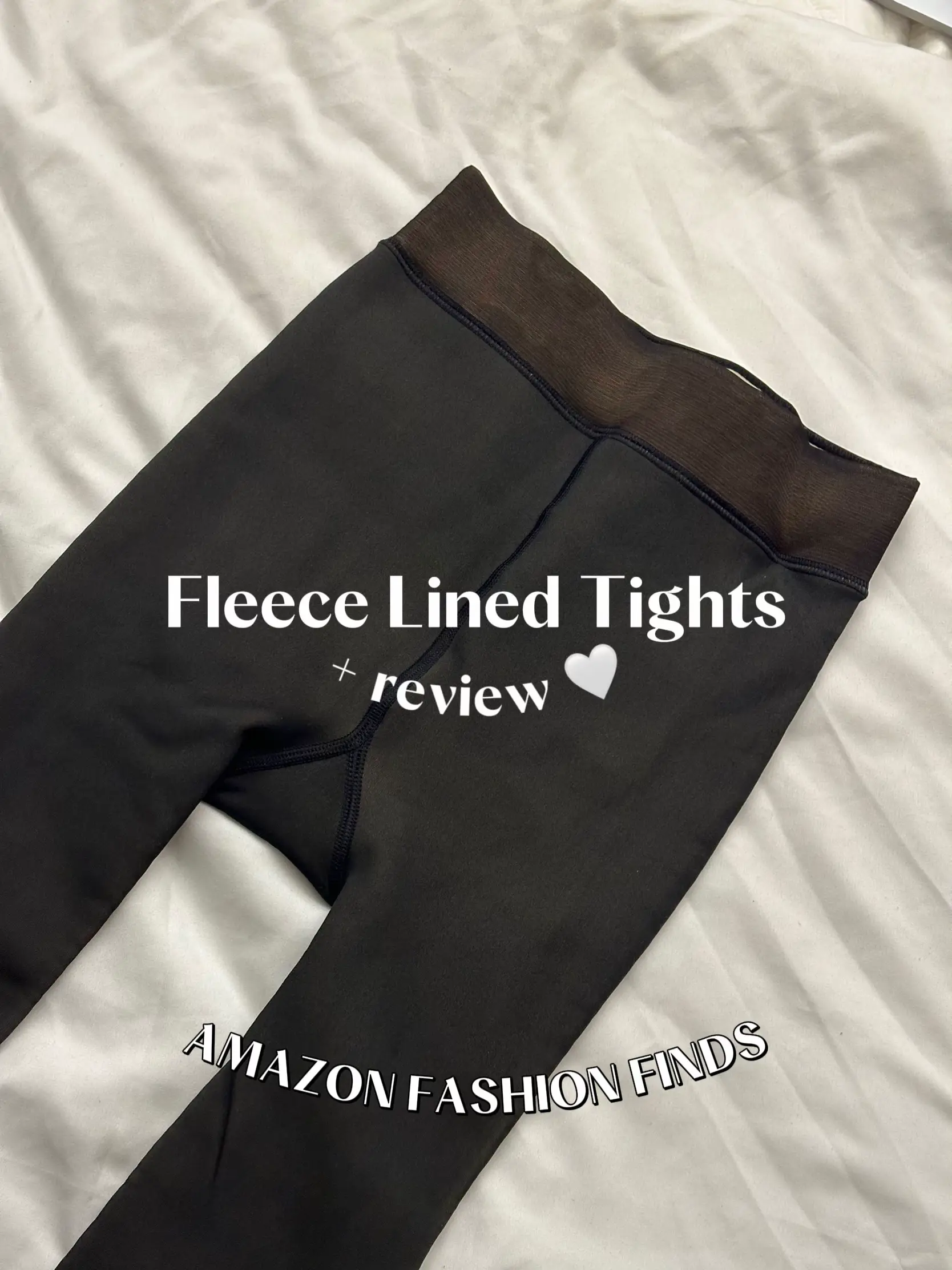 1pair Plus Size Minimalist Plush Lined Faux Transparent Fleece Lined Tights