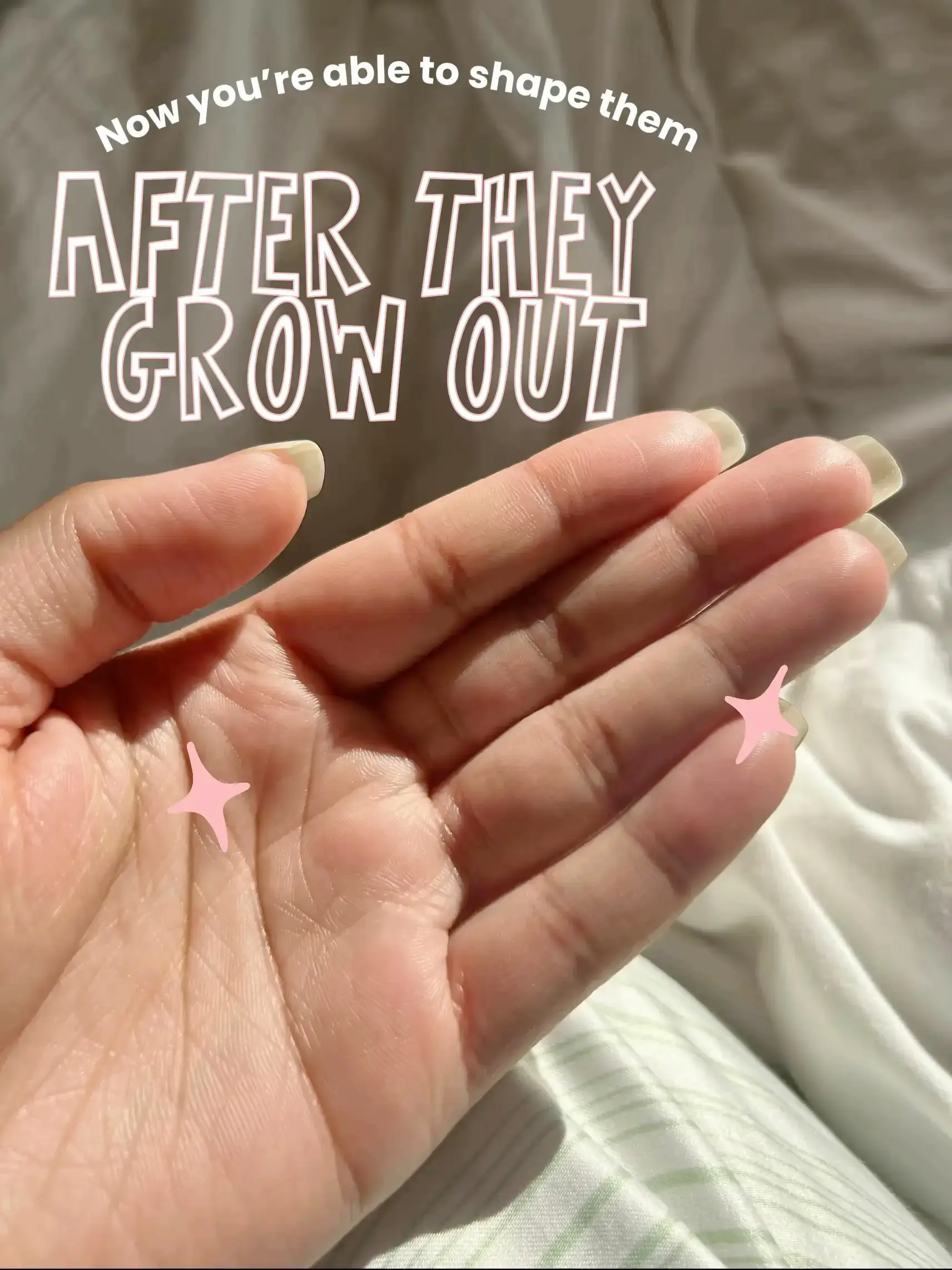 before and after! 😄🌊 its crazy how much my nails are able to grow because  of these wraps, especially with a nail strengther as the base, the wrap and  then a top