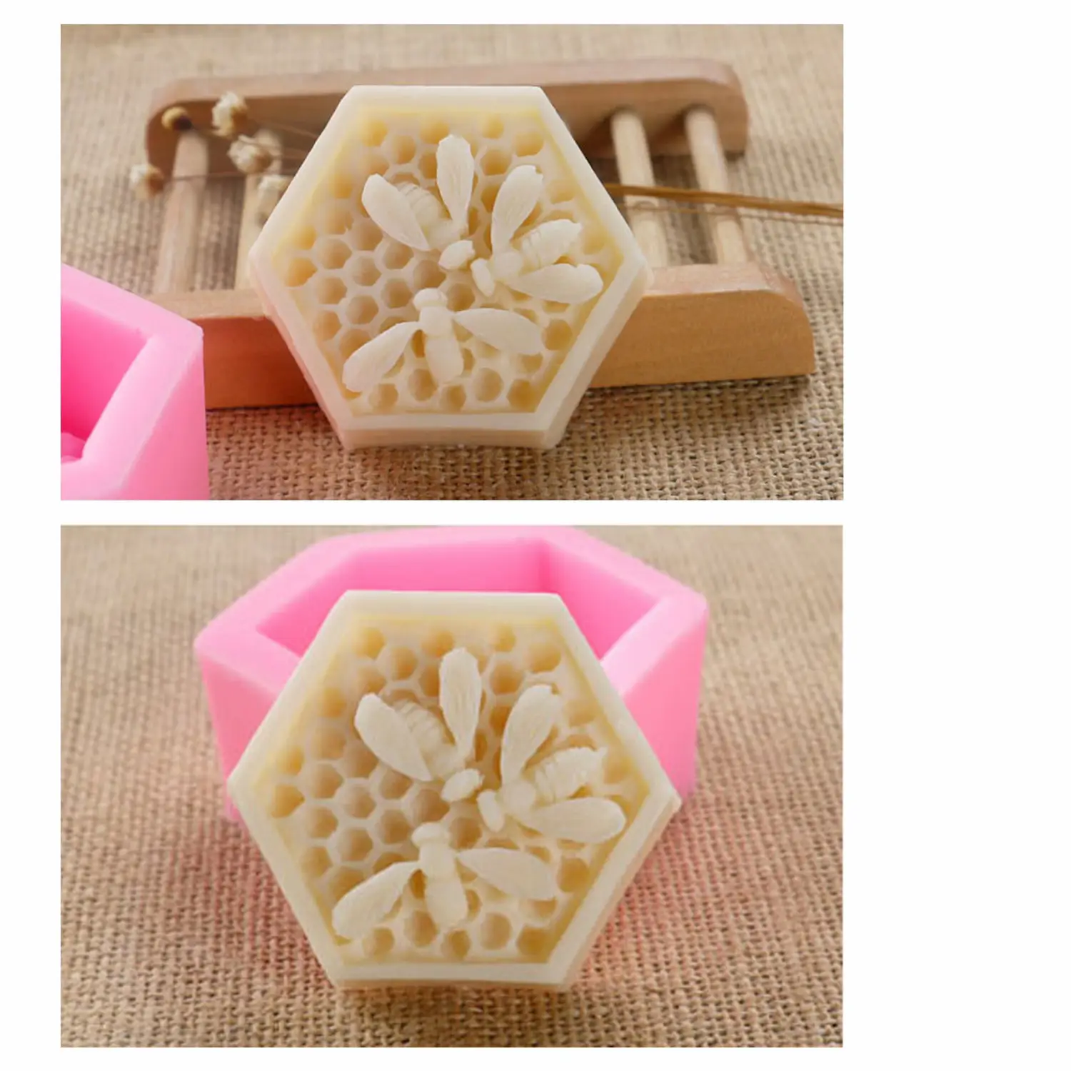 Honeycomb Candle Silicone Mold Diy Creative Bee Plaster