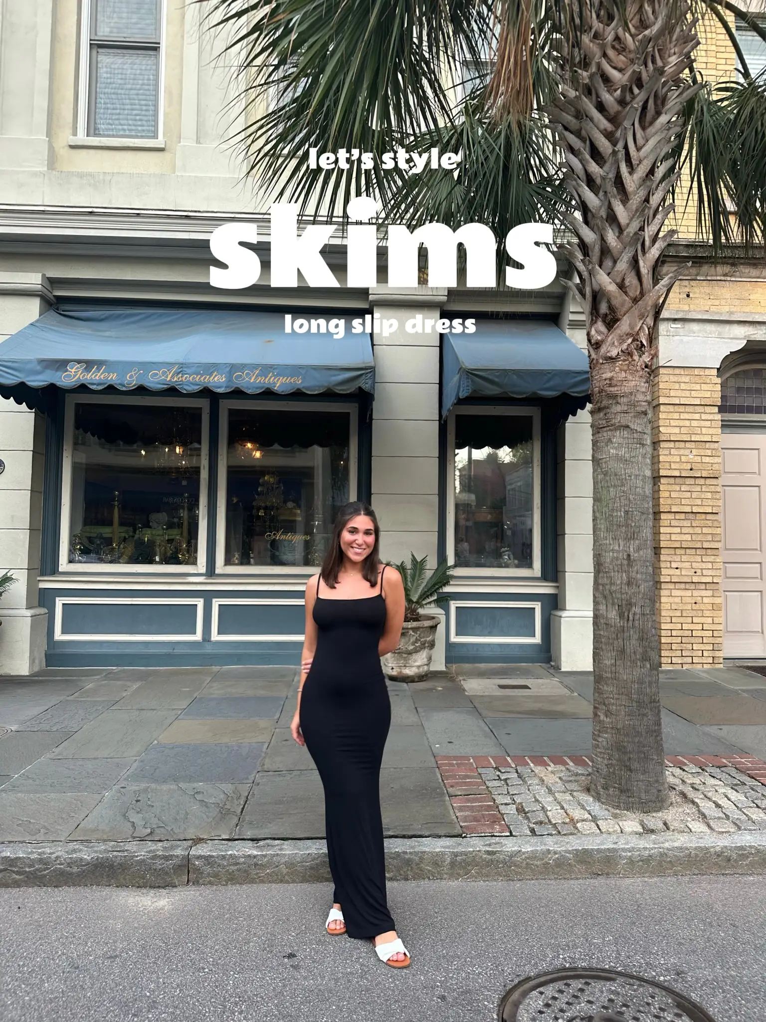 SKIMS long slip dress - Black