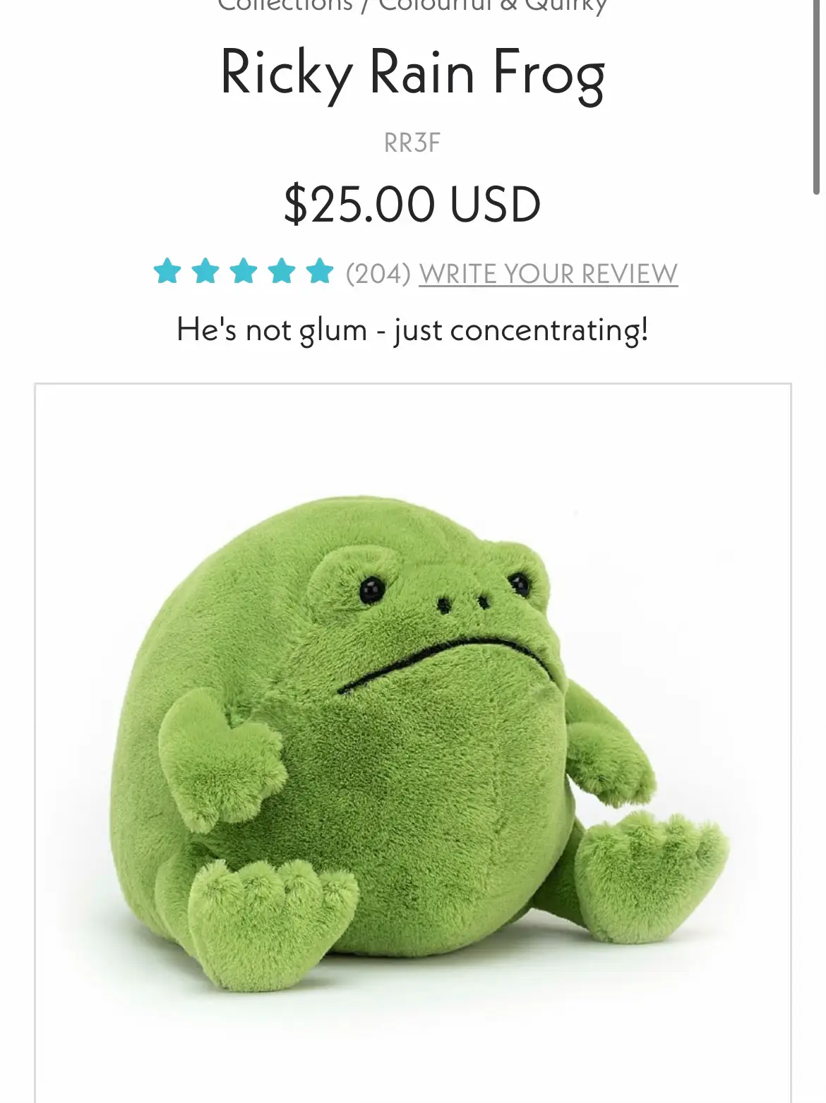 Welcome the newest Ricky Rainfrog member to our store! The Ricky Rain