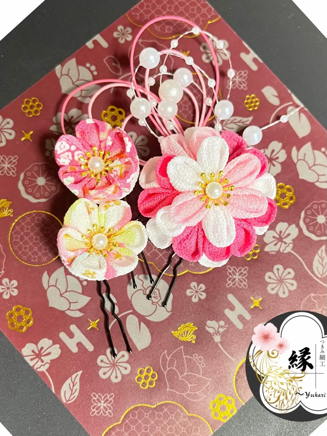 豪華高級 花嫁かんざし キラキラボールとお花 japanese hairpin 2025年