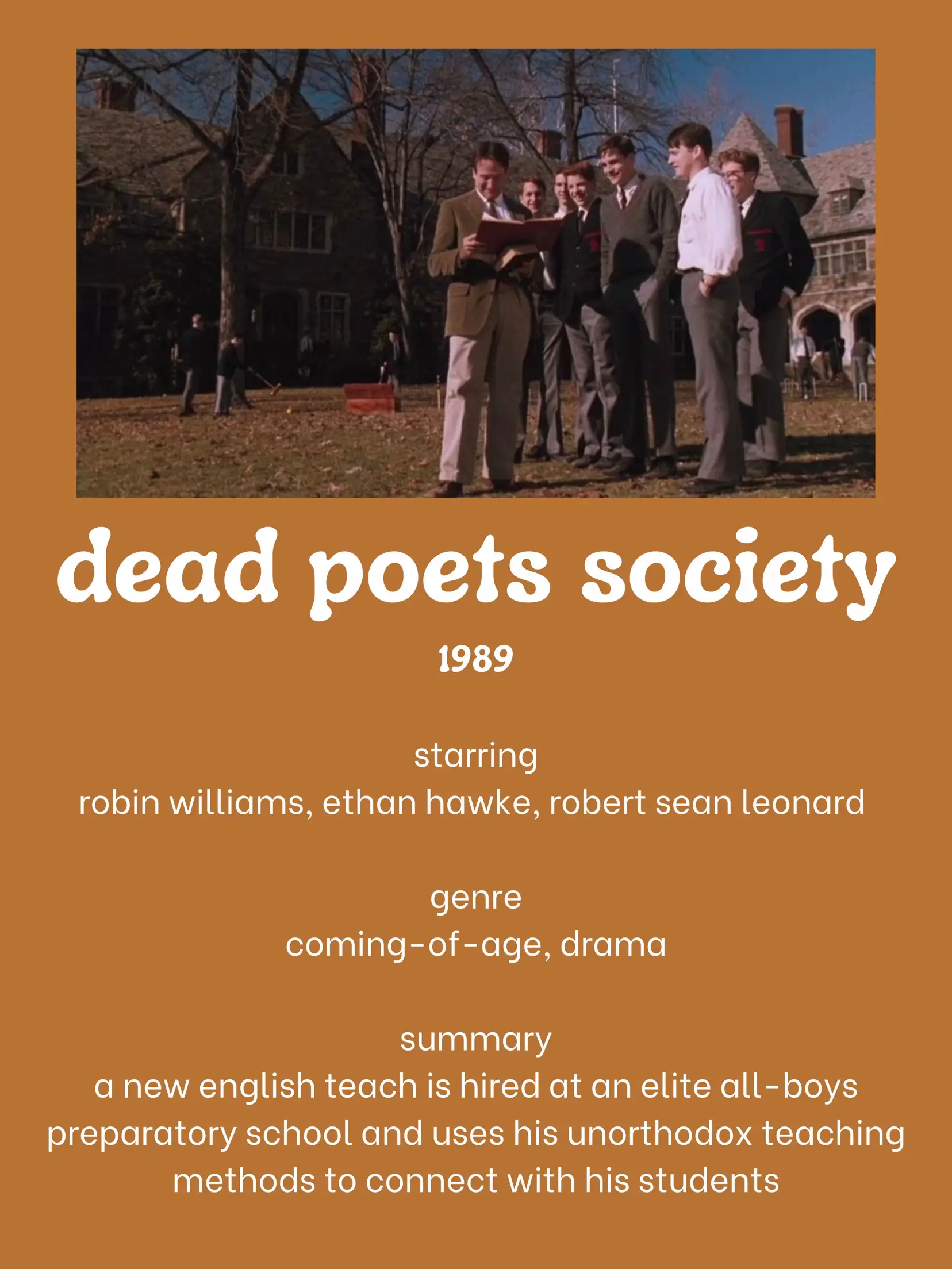 Dead Poets Society, Minimalist Poster, Robin Williams, Robert Sean