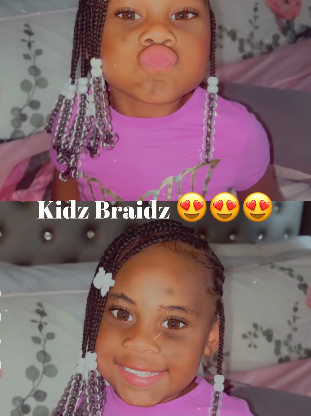 Cute kids braids with beads 