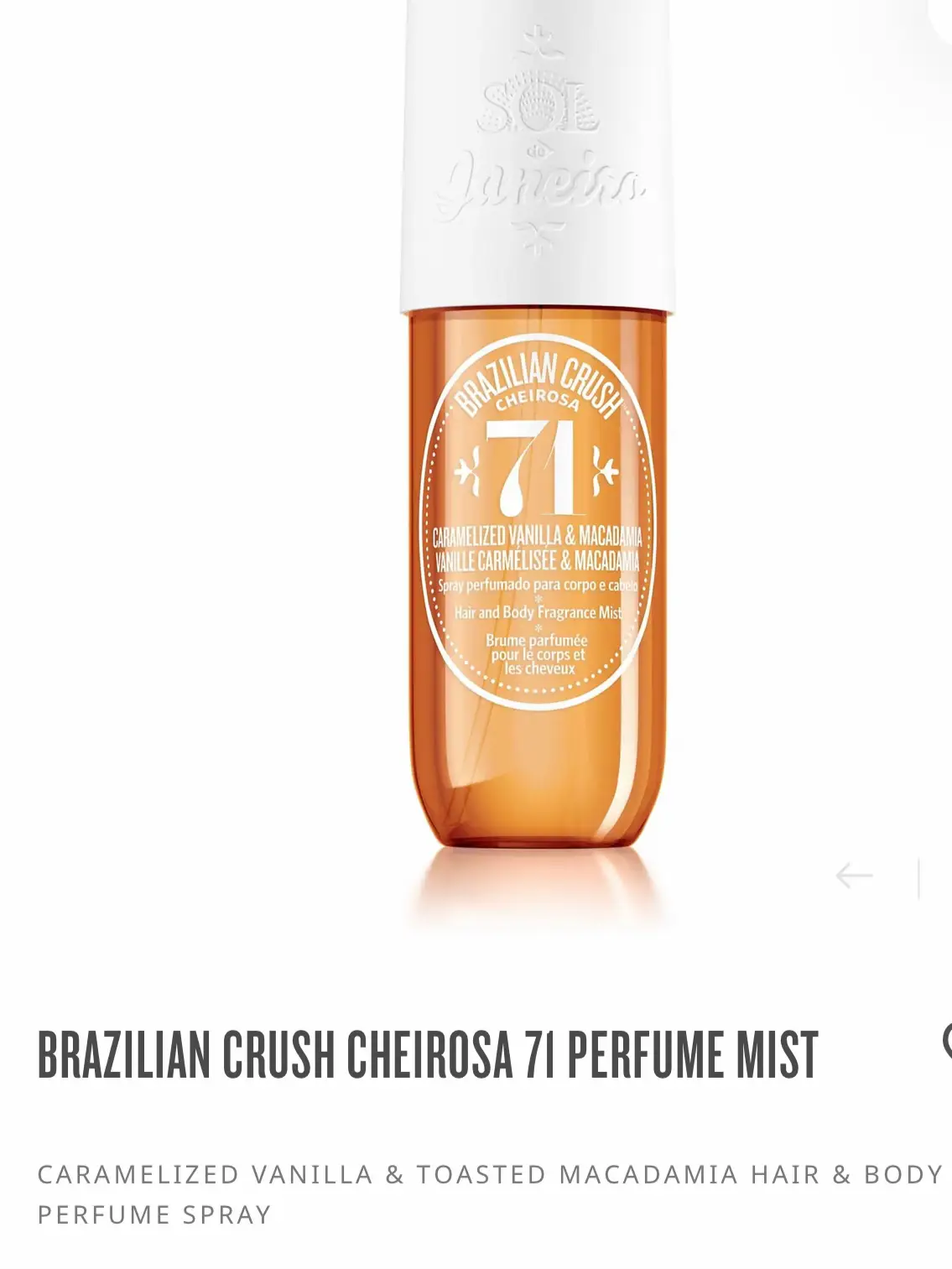 Sol de Janeiro Brazilian Crush Body Fragrance Mist, 8.1 fl oz - Kroger