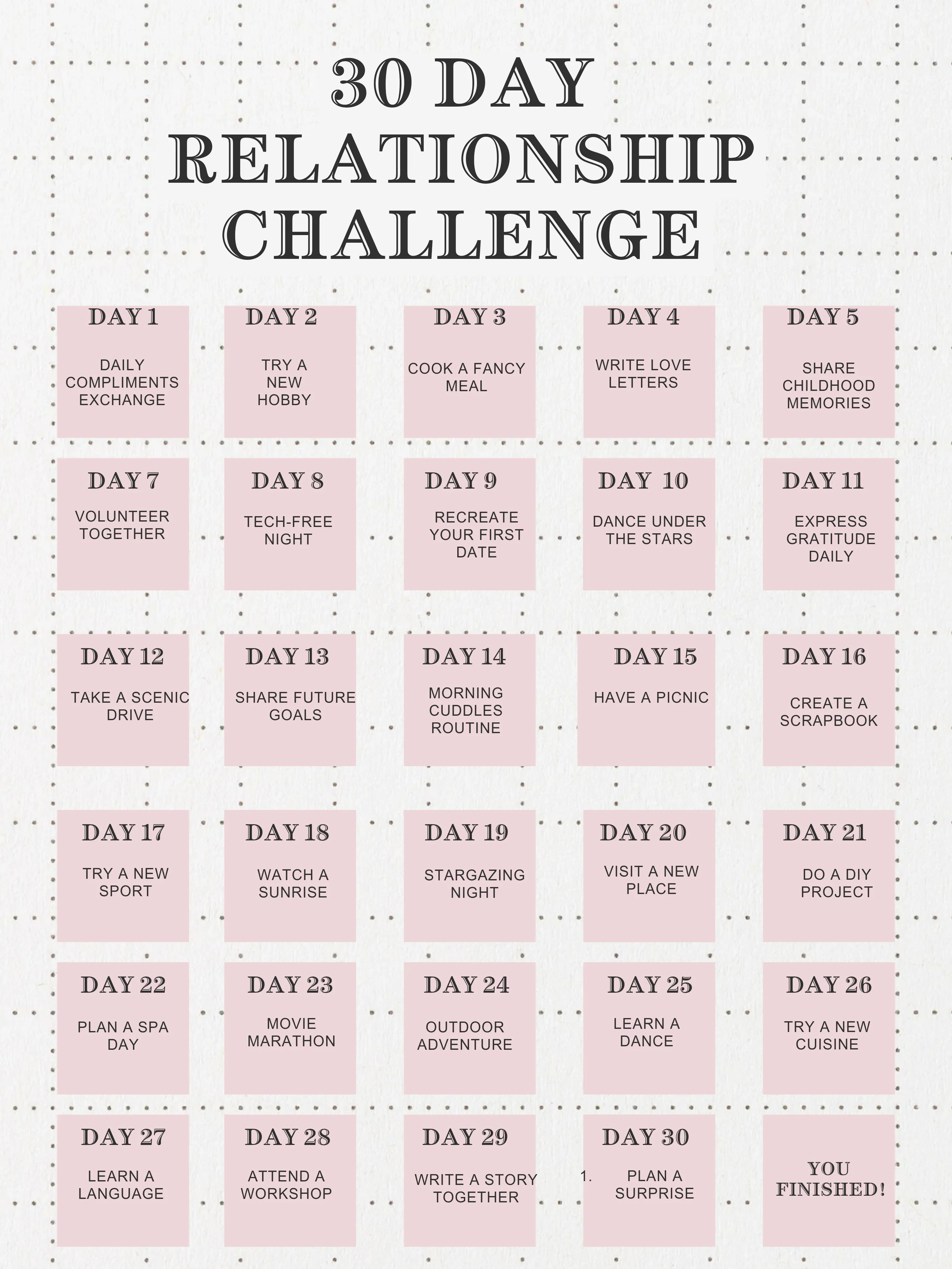 The 30 Day Relationship Challenge | Gallery posted by Sabrina Liew | Lemon8