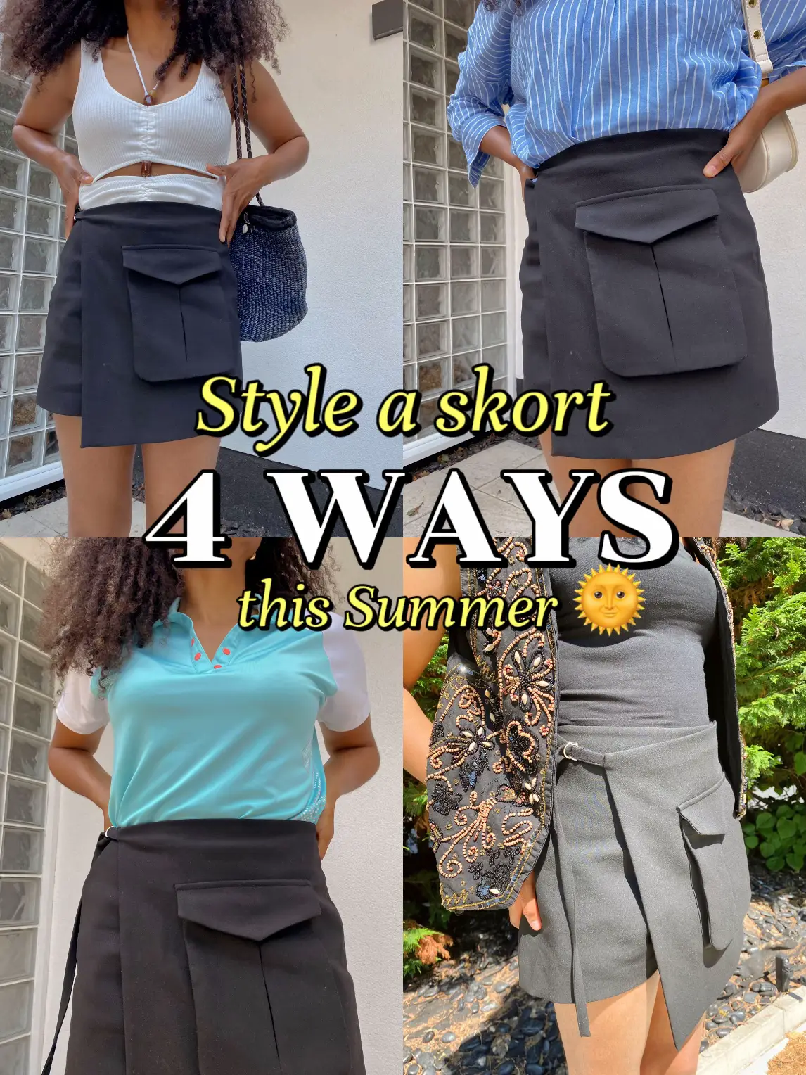 4 WAYS to style a SKORT this Summer ☀️, Gallery posted by CHI-CHI