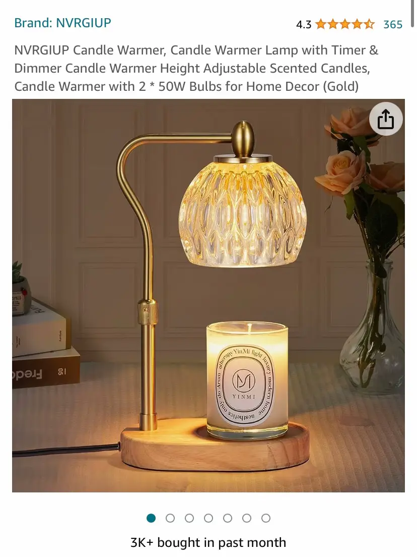  Marycele Candle Warmer Lamp, Electric Candle Lamp Warmer, Gifts  for Mom, Bedroom Home Decor Dimmable Wax Melt Warmer for Scented Wax with 2  Bulbs, Jar Candles, Valentines Day Gifts : Home