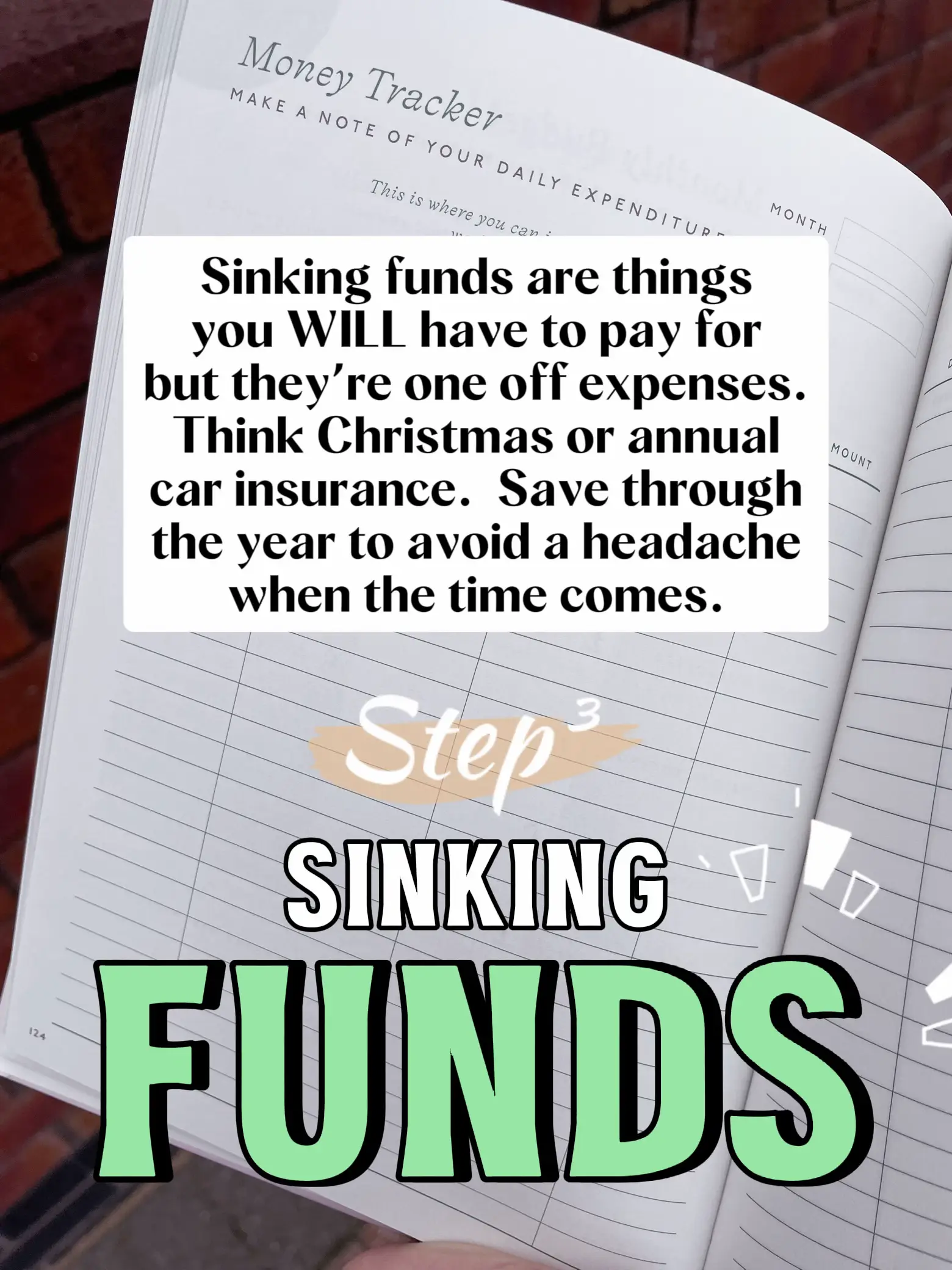 here's how I divided up my money into my sinking funds binder