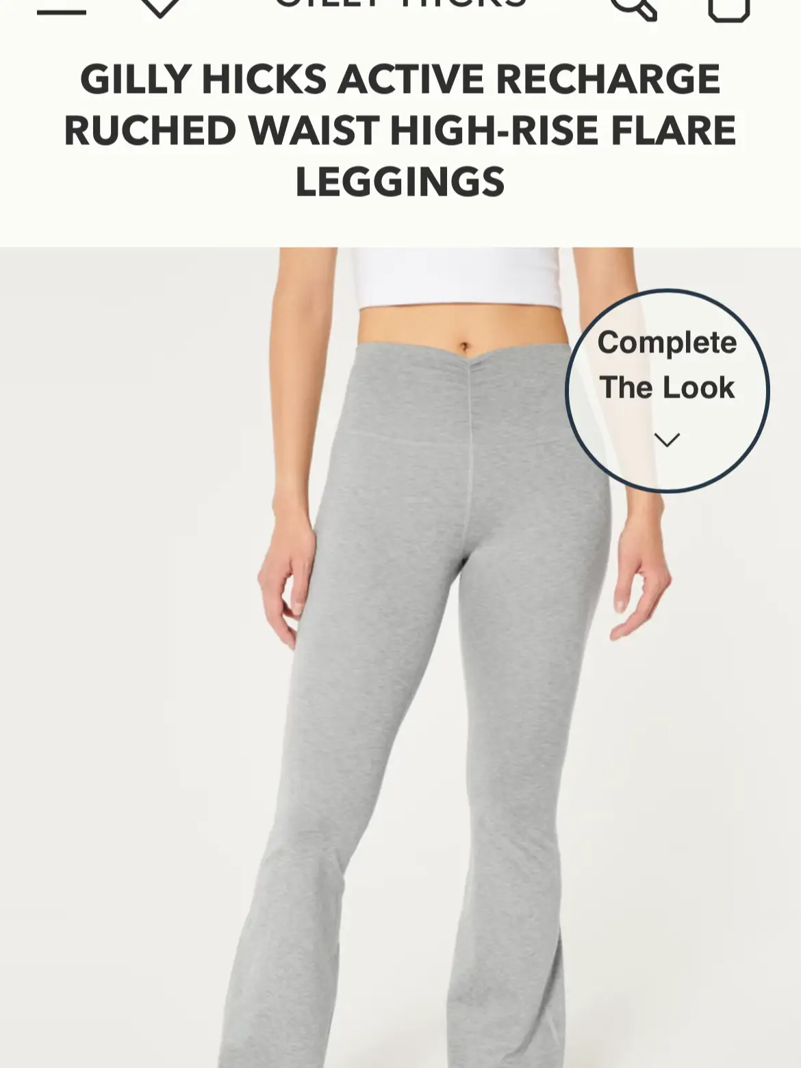 Hollister Gilly Hicks Active Recharge High-rise Flare Leggings in Grey