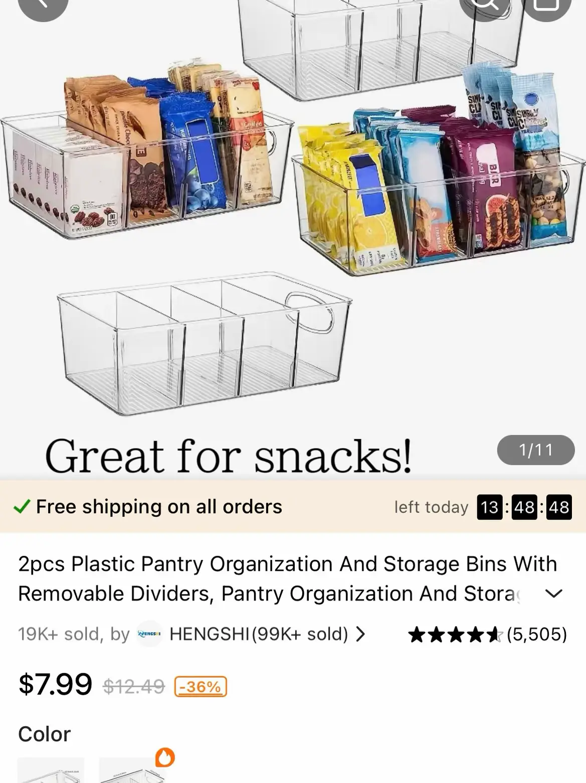 Kitchen Pantry Organization And Storage Bins With Dividers - Perfect For  Fridge, Refrigerator, Cabinet, And Kitchen Accessories - Improve Your Kitchen  Organization And Efficiency - Temu