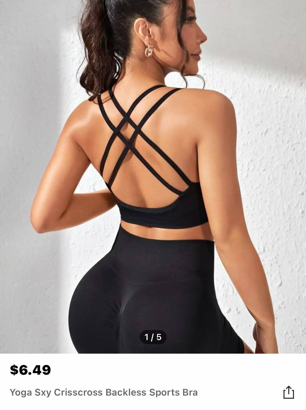 Yoga Sxy Crisscross Backless Sports Bra