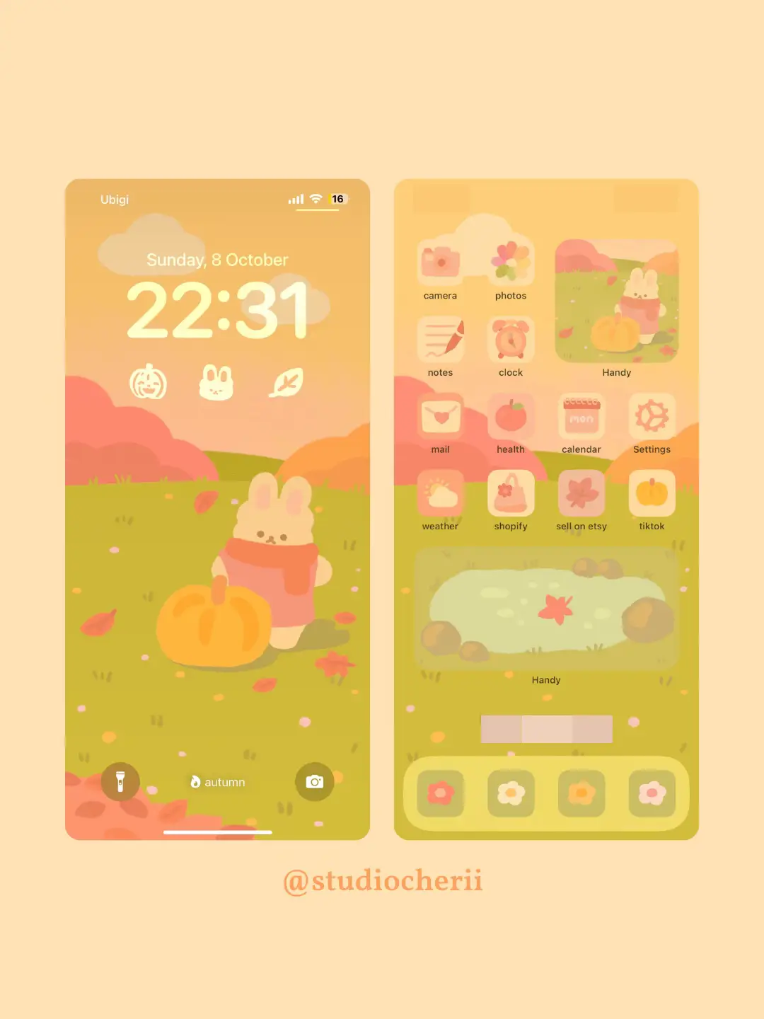 Aesthetic ios17 homescreen ideas gallery posted by studiocherii