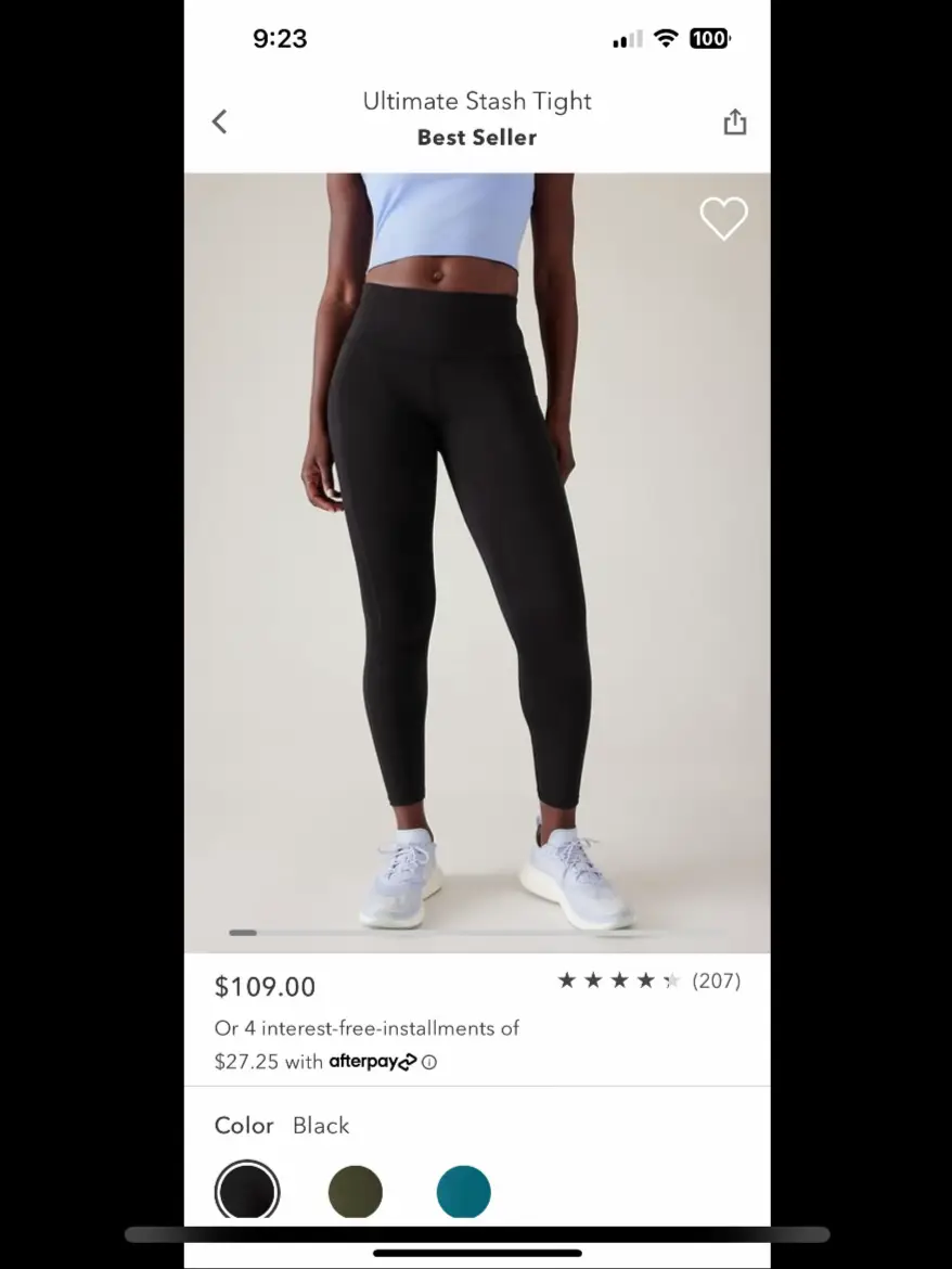 Buy Athleta Black Transcend 7/8 Leggings from the Next UK online shop