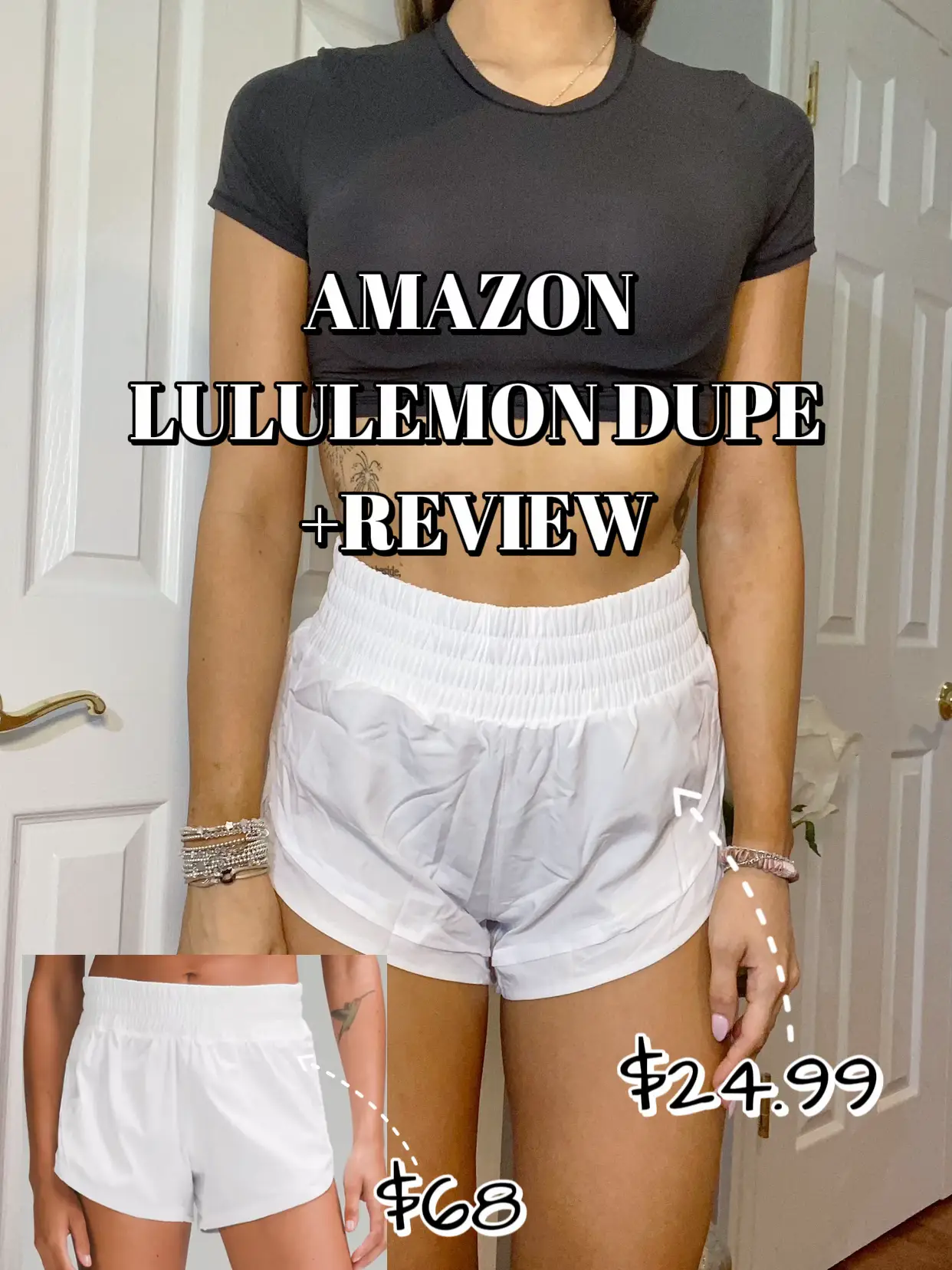 white lululemon hotty hot shorts! - size 2 - 4in - - Depop