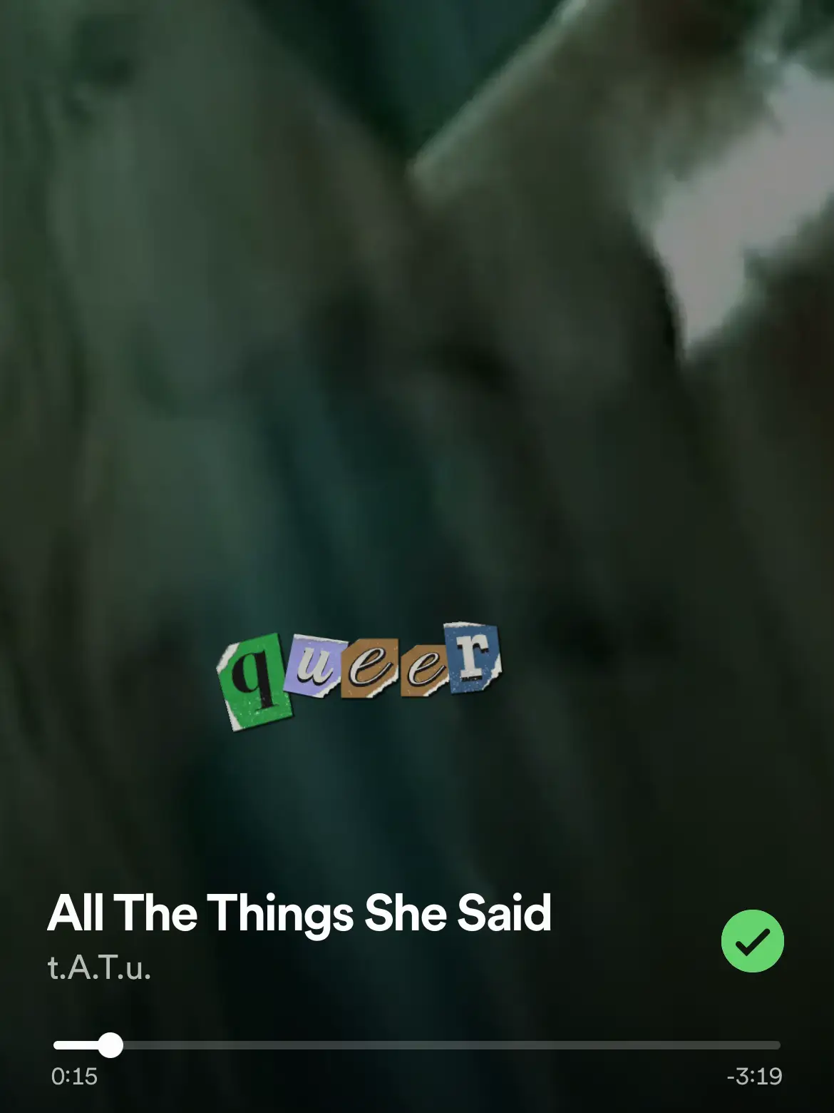  A song with the words "All the things she said" at the top.