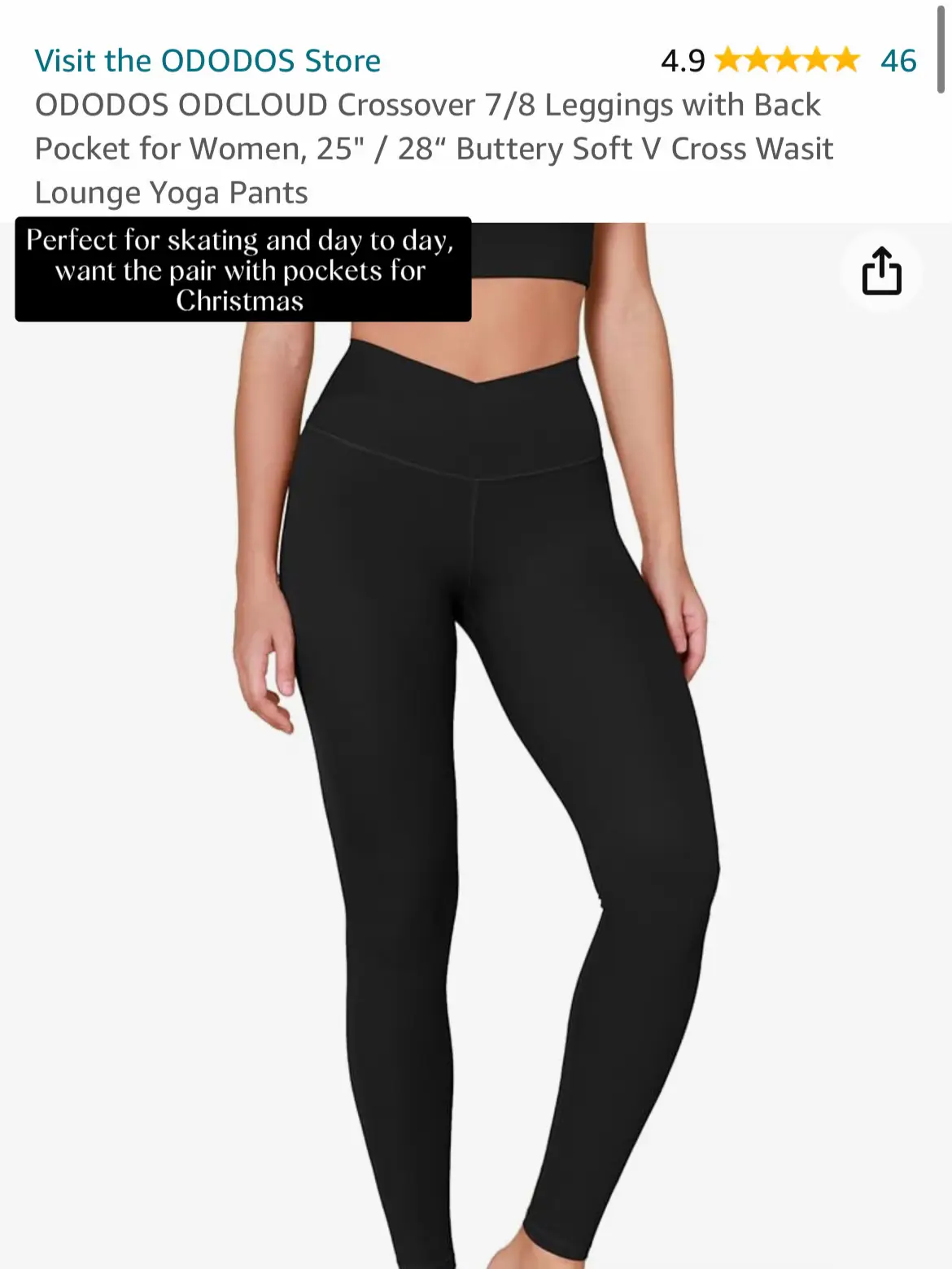  ODODOS ODCLOUD 2-Pack Buttery Soft Lounge Yoga Capris For  Women 21 High Waist Non See Through Cropped Leggings