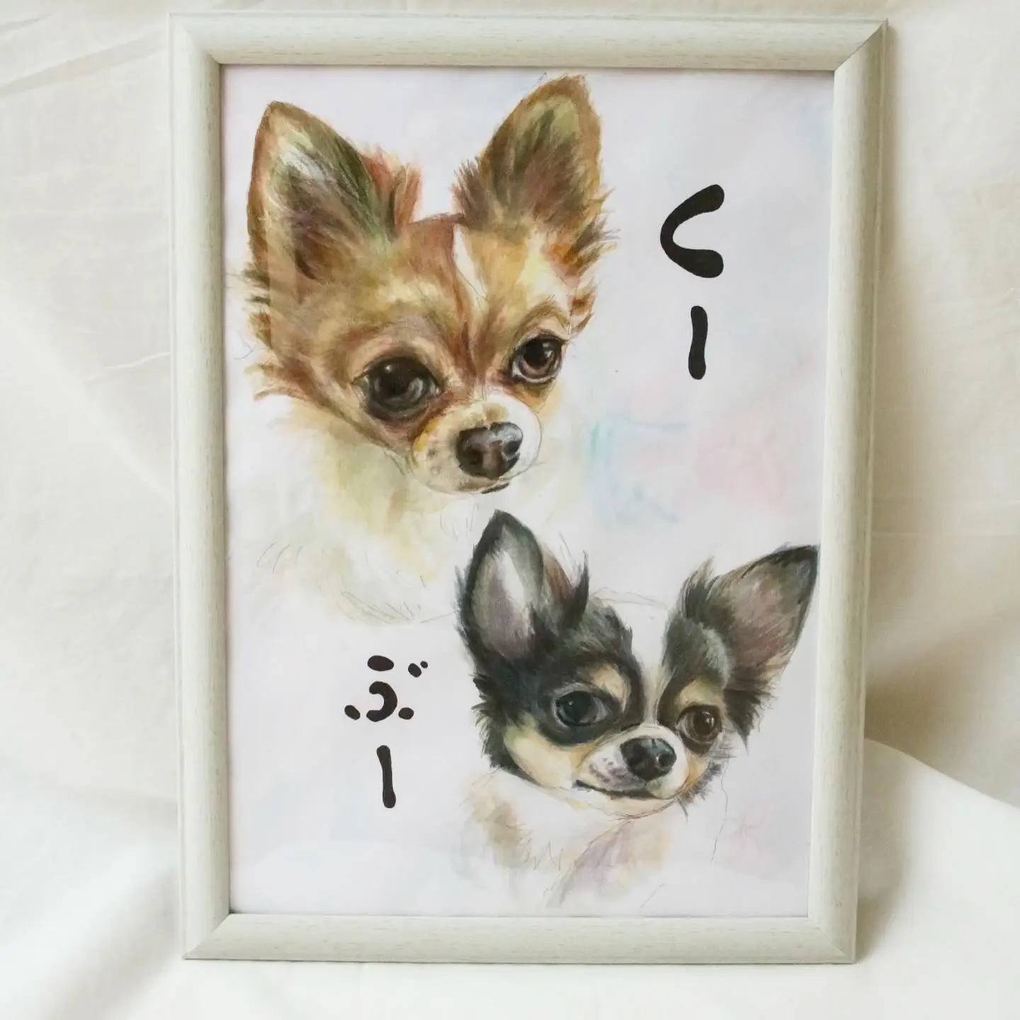✴️特別価格【原画】『トオボエ通り』（絵画　犬　チワワ　パピヨン　パステル画） 苔むした者たち(12)』（犬 パピヨン 絵画） ✴️特別価格原画