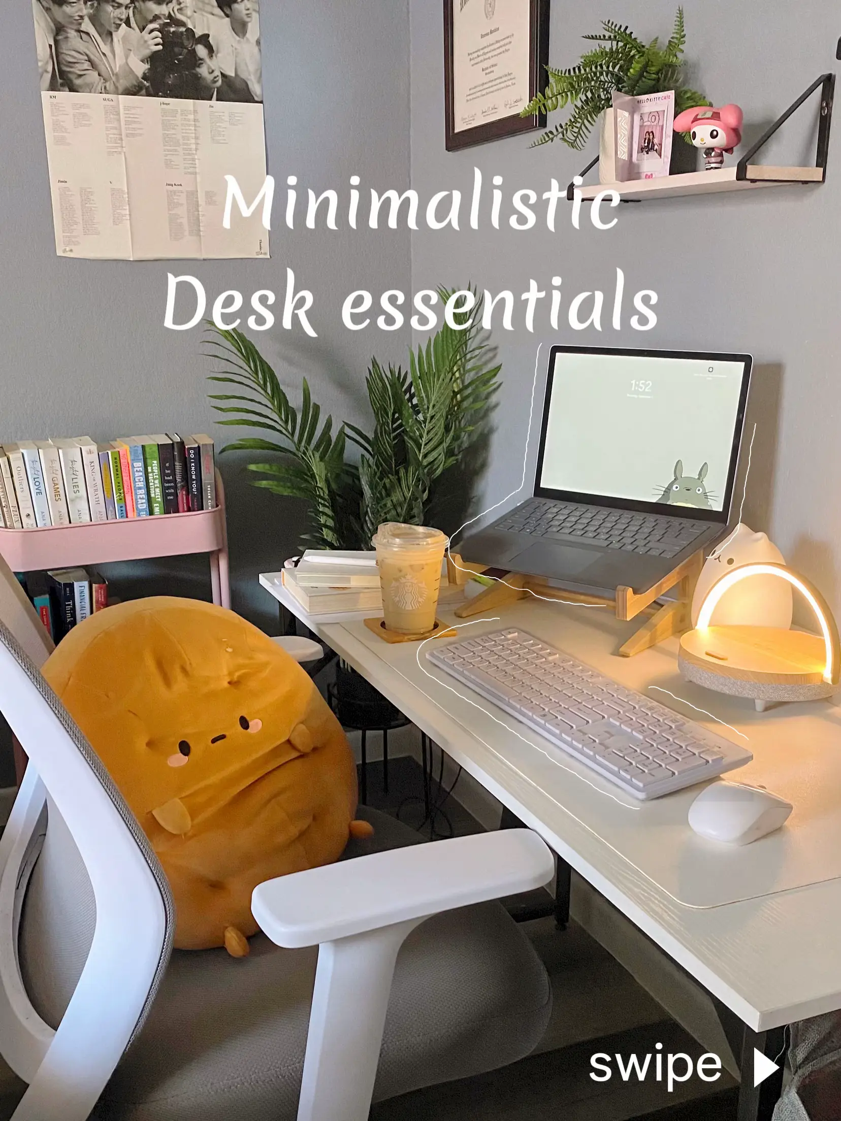 minimalistic desk setup essentials 🌱🖥️, Gallery posted by vanessa