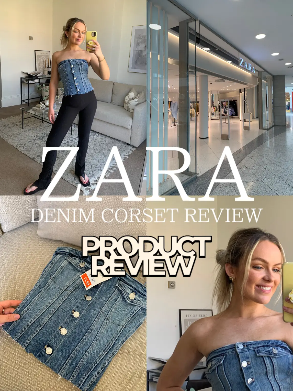 Zara - cool baggy jeans - sage denim - sz 2