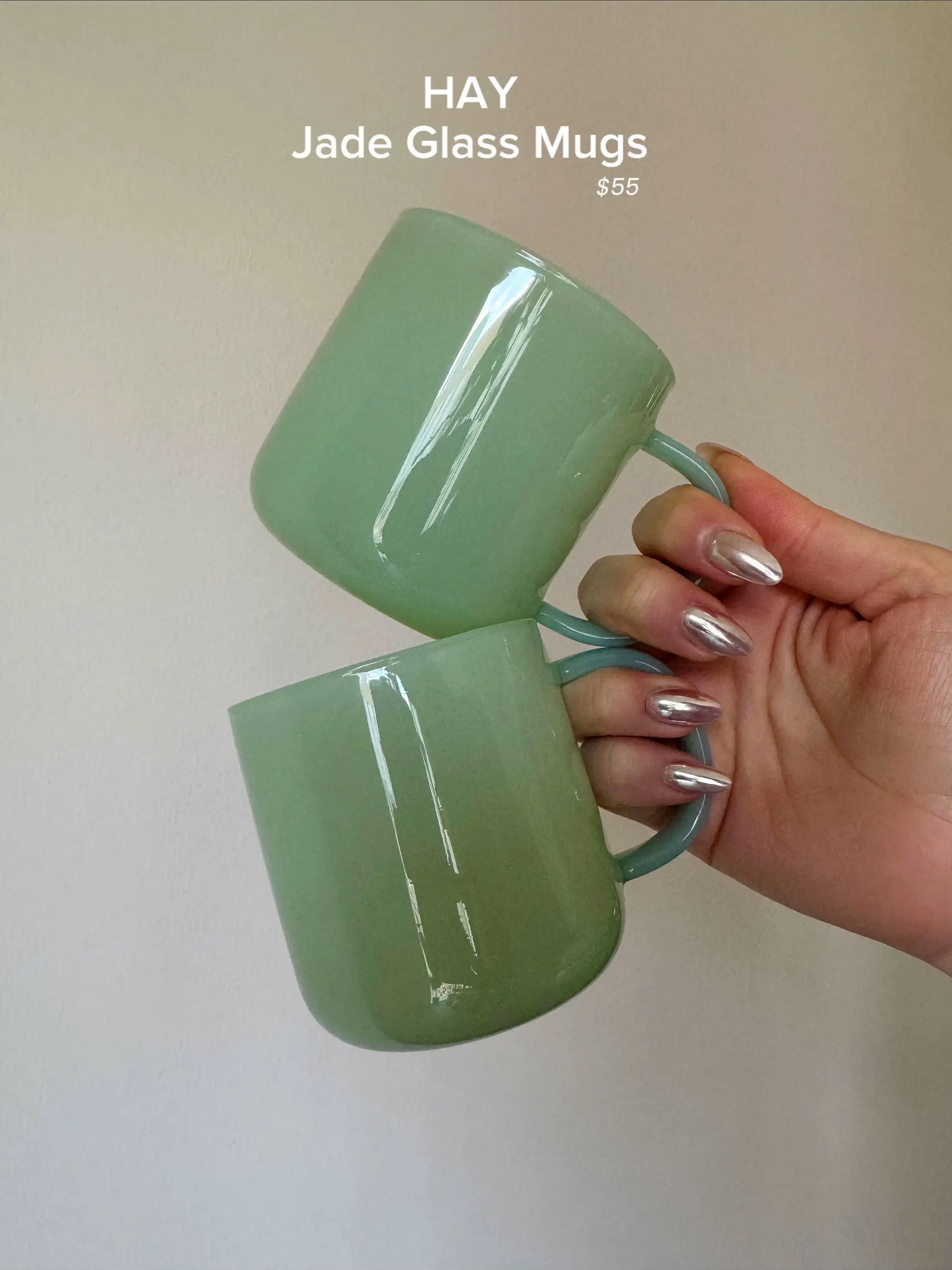 Hay Glass Container in Jade Green