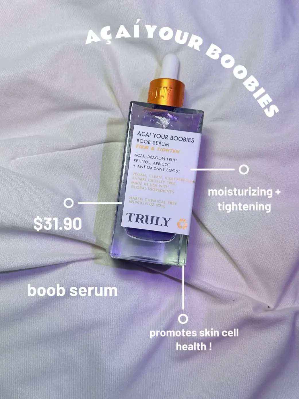 Compre Truly Acai Your Boobies Boob Serum 3.1 oz