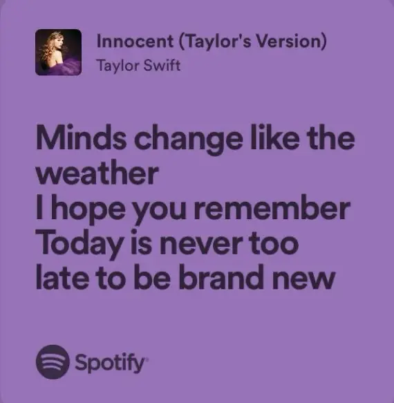 Taylor Swift – Innocent Lyrics
