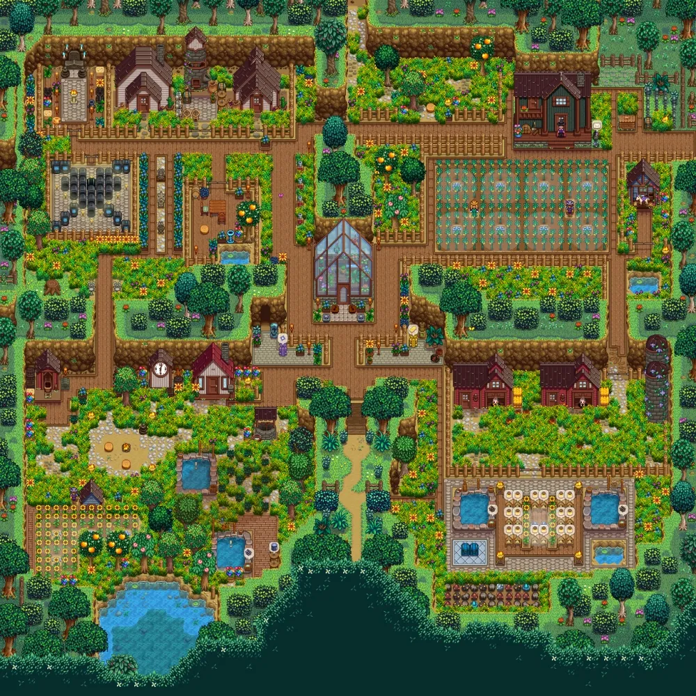 Stardew Valley Farm Layout Inspo - Four Corners | Gallery posted by ...