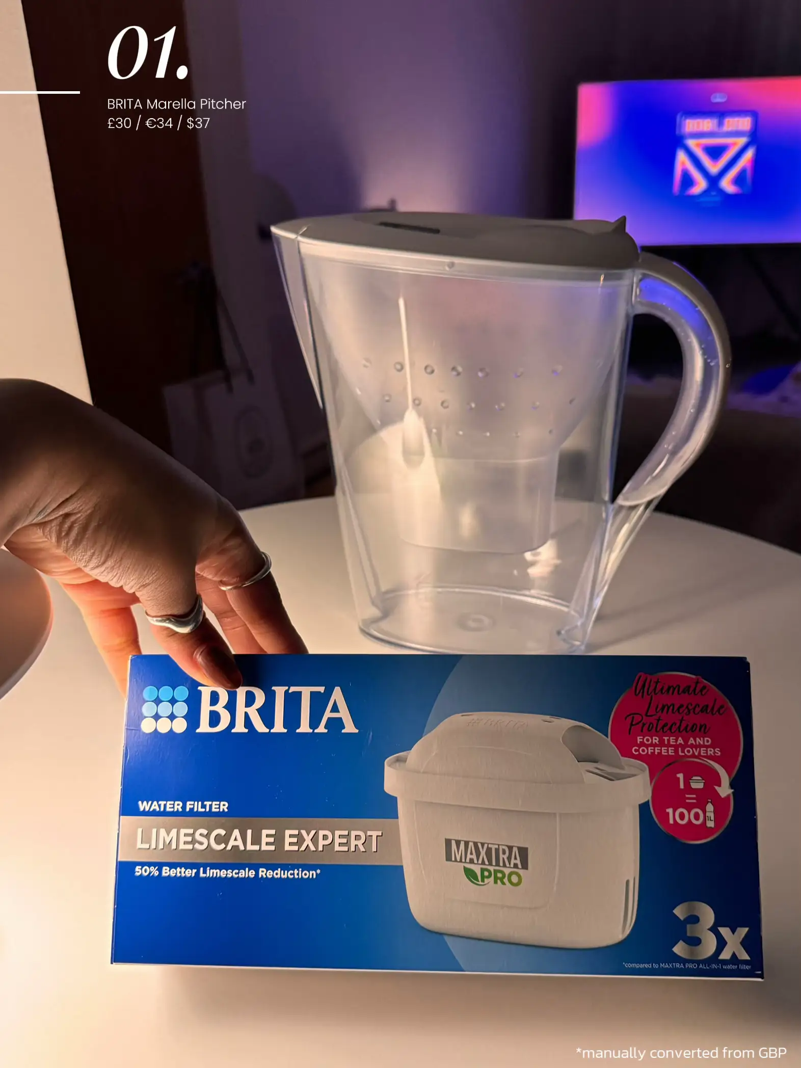 Pack of 3 BRITA MAXTRA Pro Limescale Expert Water Filters - White
