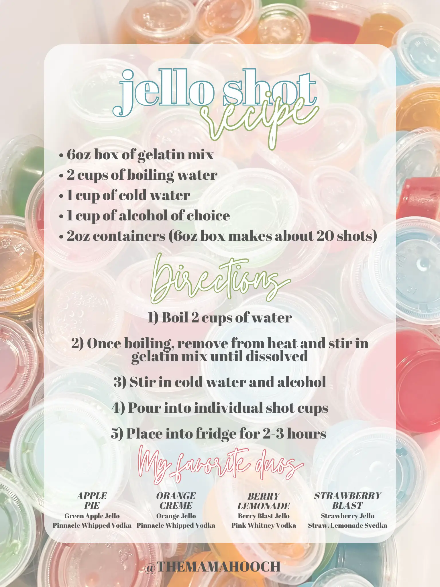 My Favorite Jello Shots Recipe