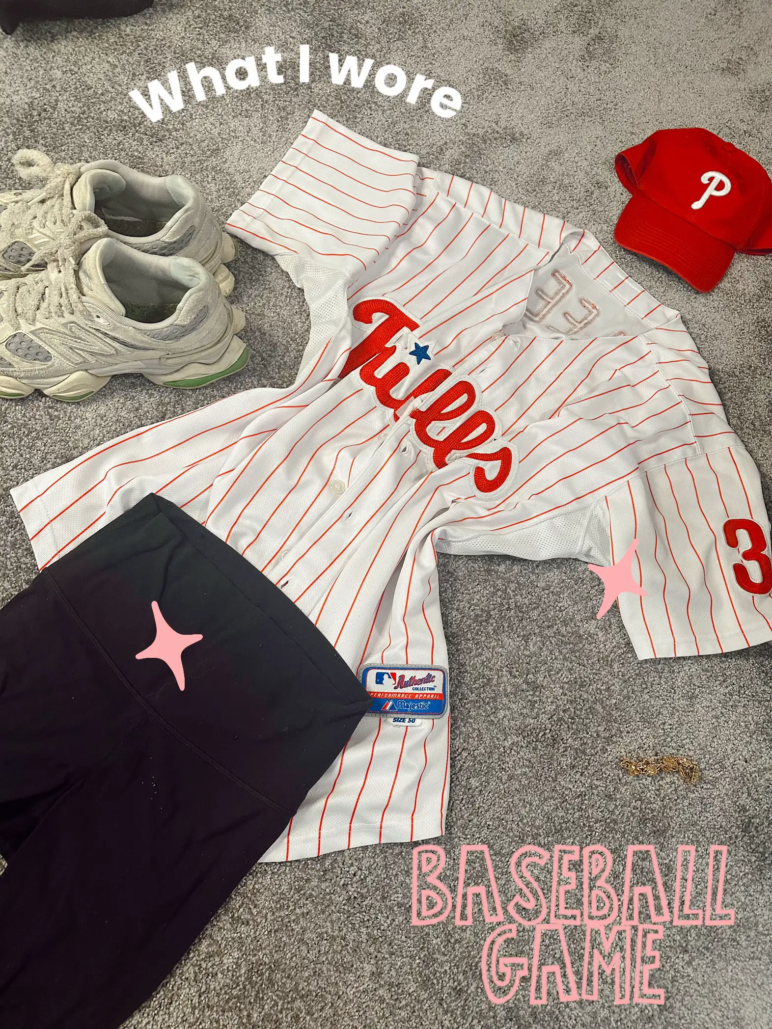 Styling A Baseball Jersey #baseballgameoutfit #baseballoutfit