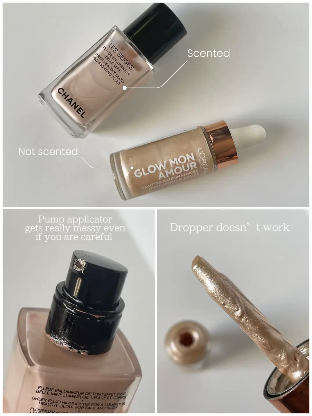 Chanel Les Beiges Sheer Healthy Glow Highlighting Fluid Sunkissed/Full Face  of Chanel/Tissé Rivoli 