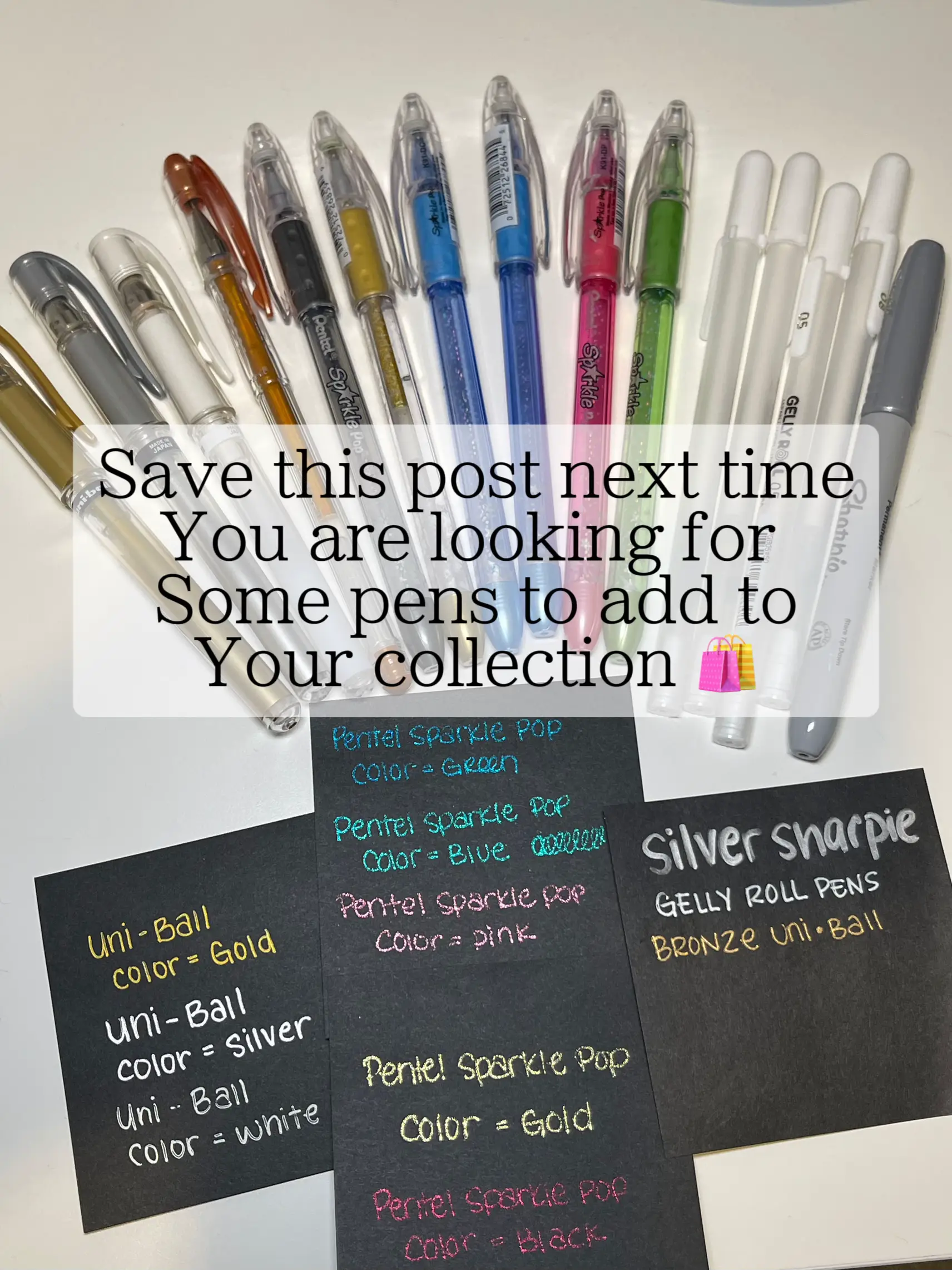 Top 3 Gel Pens For Black Paper #sakuragellyroll #gellyroll