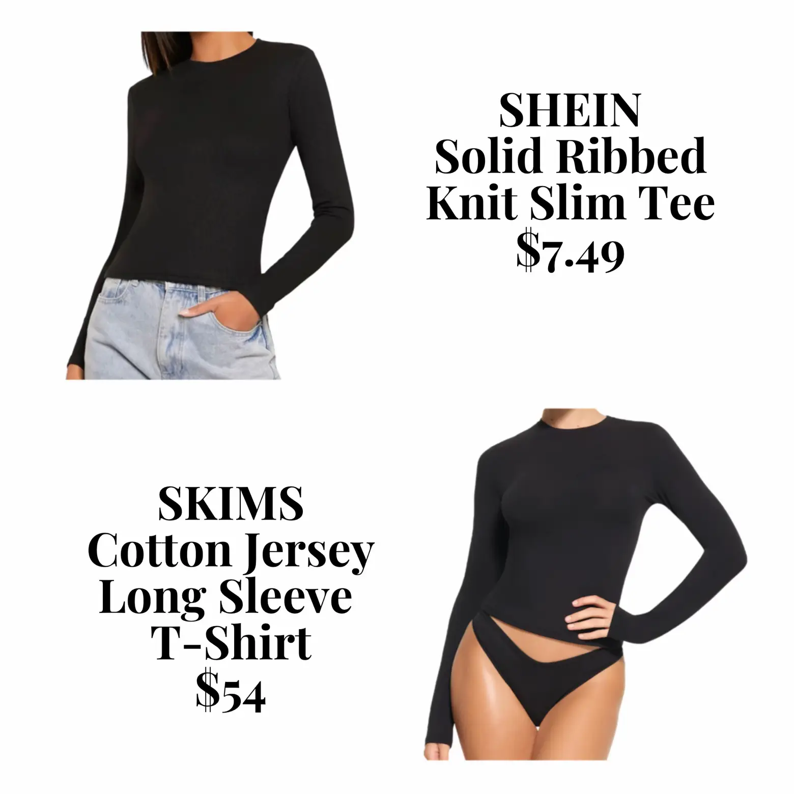 SKIMS bodysuit dupe for half the price 💸🖤