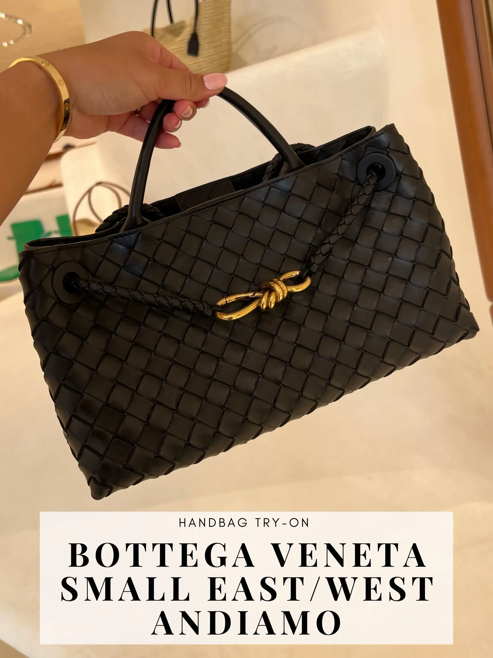 SMALL ANDIAMO LEATHER TOTE BAG for Women - Bottega Veneta