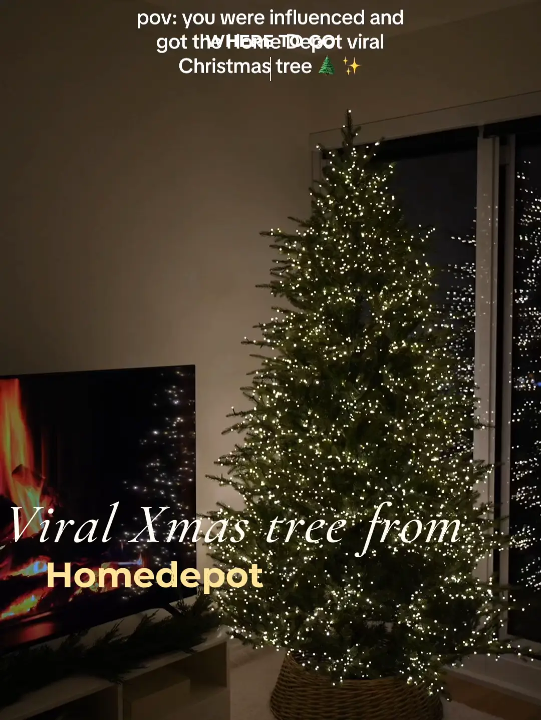 Home Depot viral Xmas tree Video published by Ourboujeehome Lemon8