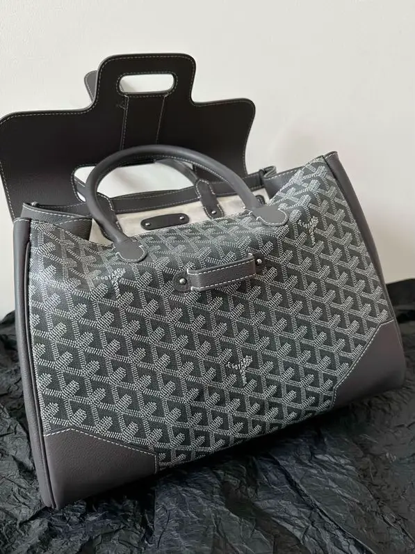 Goyard Tote St Louis Hunter Green Chevron Bag GM