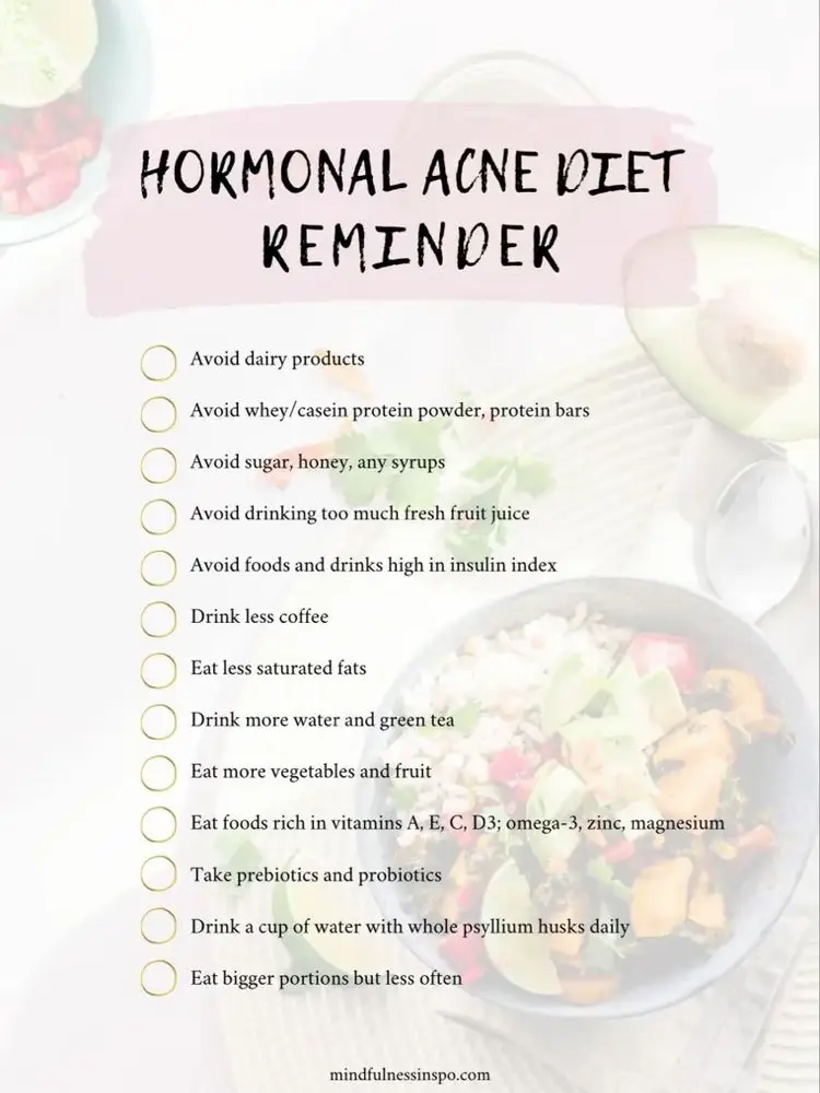 Hormonal acne online diet