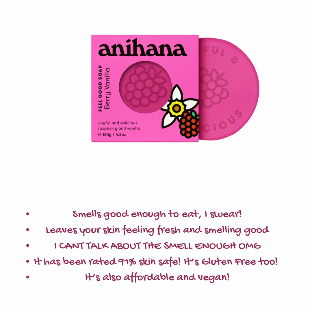 Anihana Feel-Good Soap Berry Vanilla for All Skin Types 4.2oz