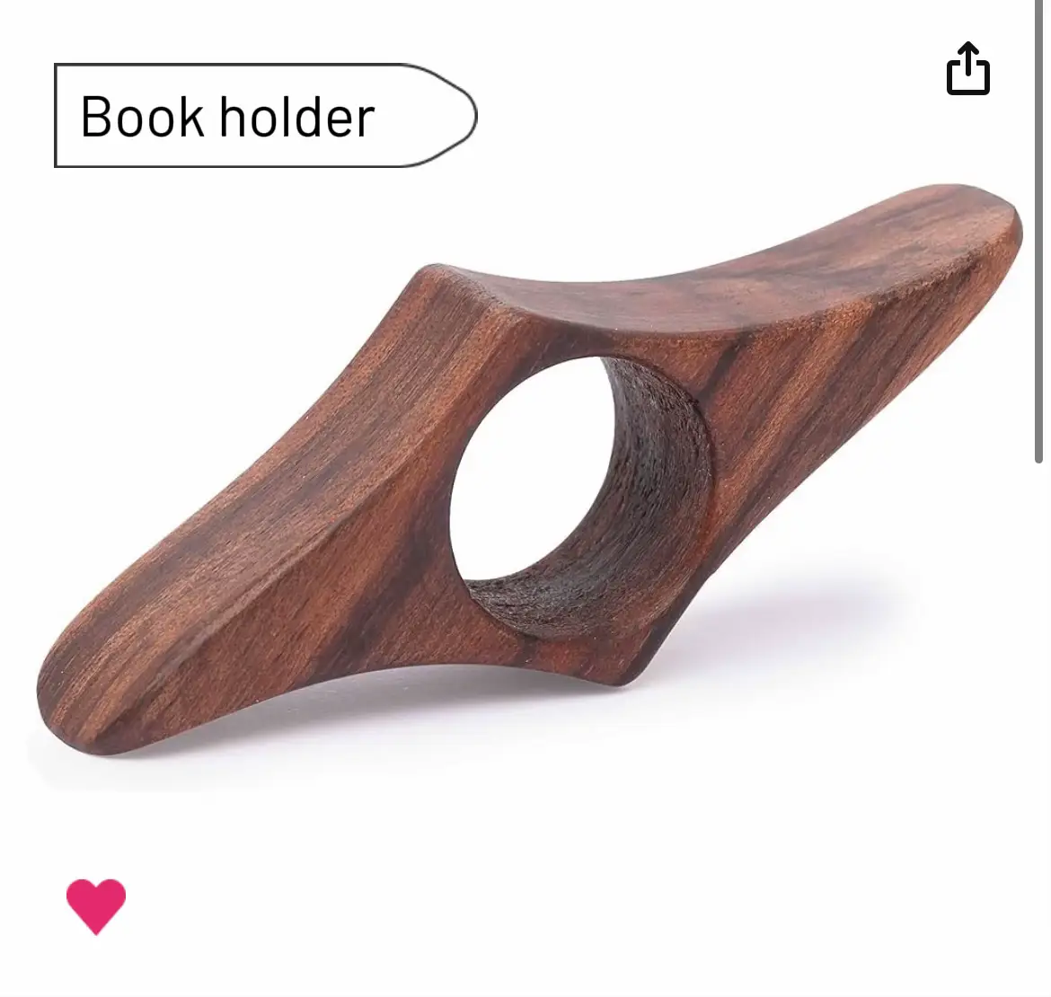  A book holder with a wooden design.